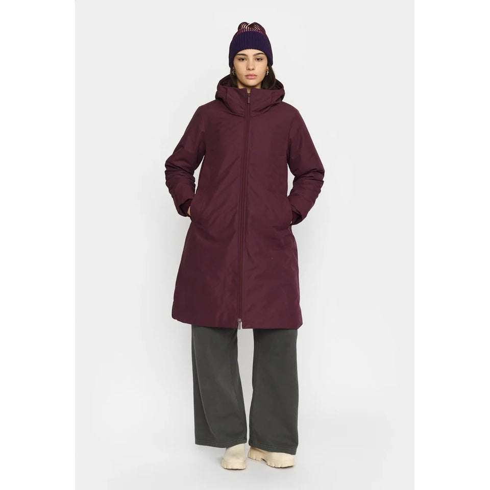 Selfhood Hooded Parka Donkerrood D