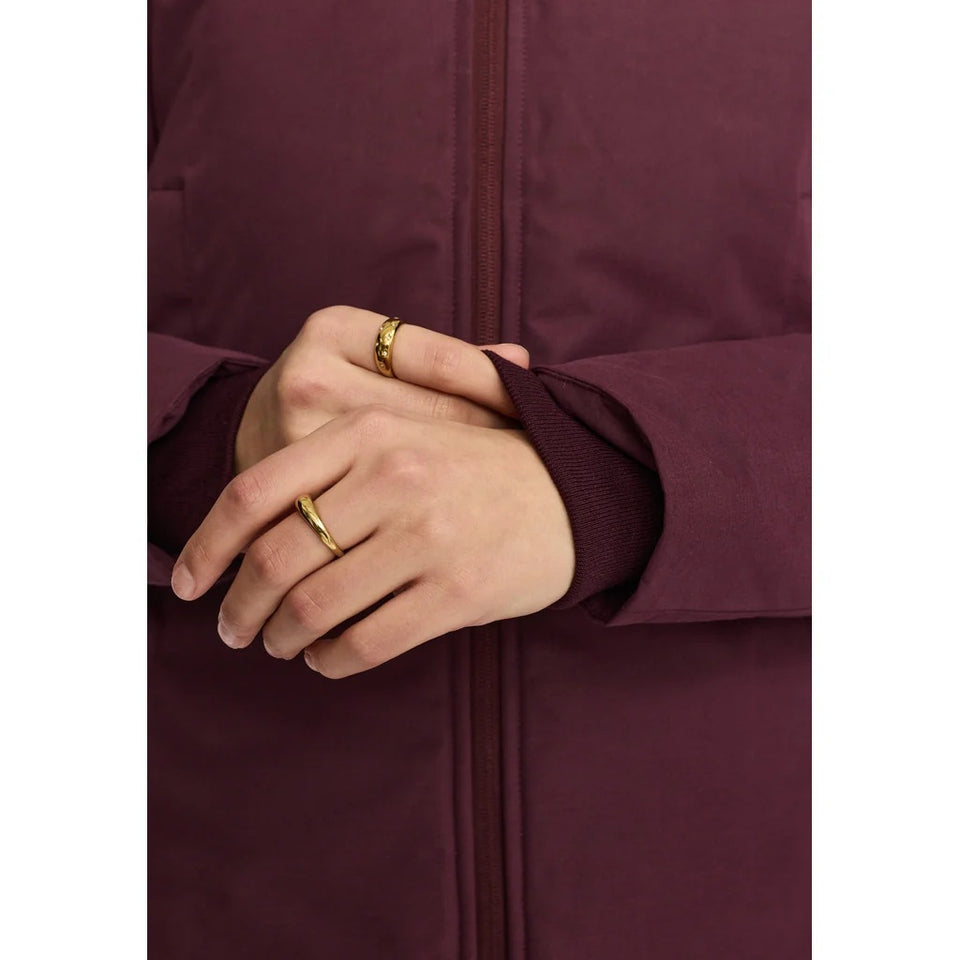 Selfhood Hooded Parka Donkerrood D