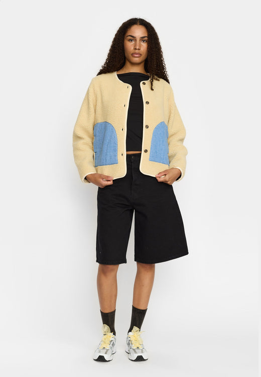 Selfhood Teddy Block Jacket Wit Dames