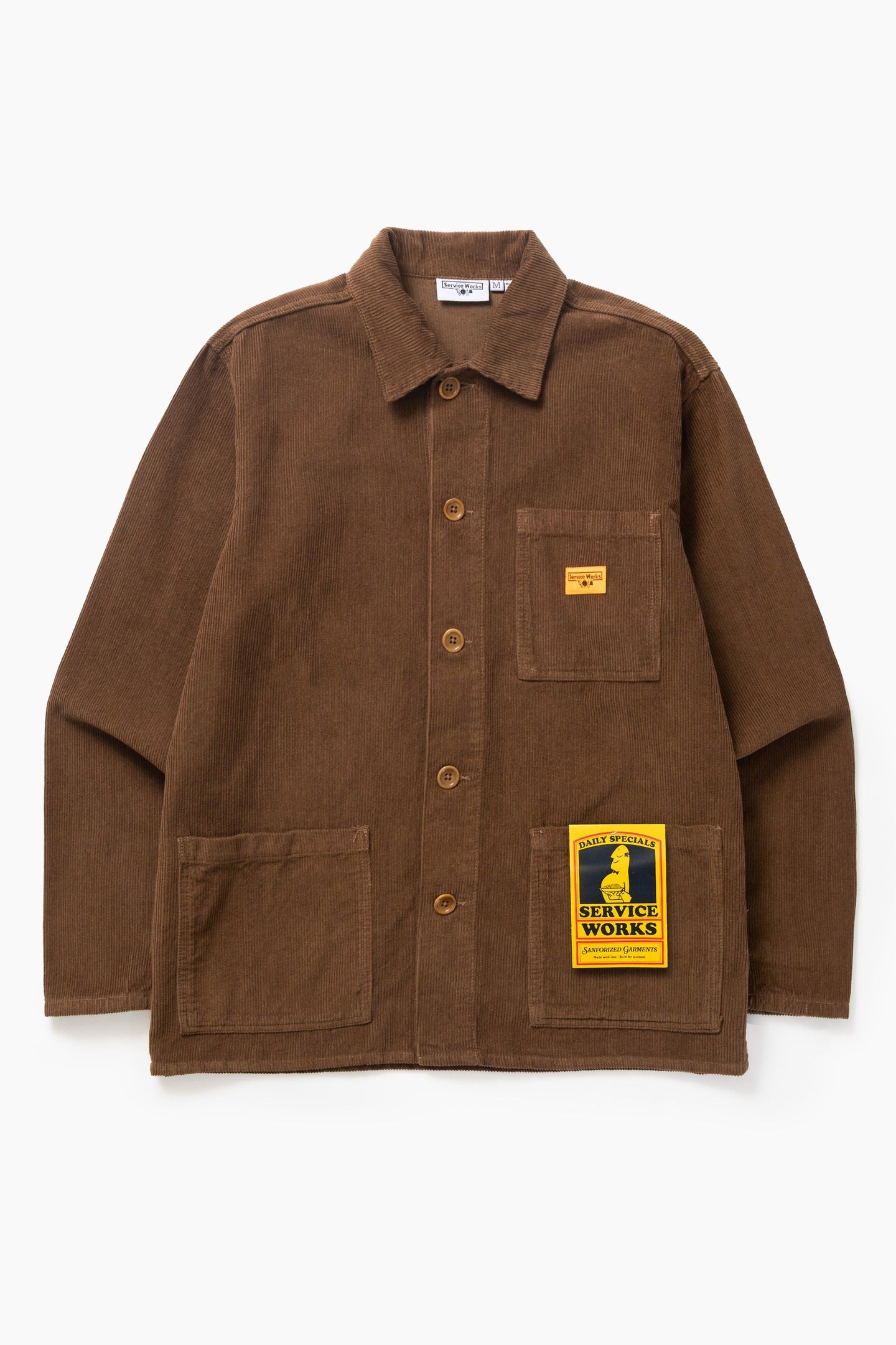 Service Works Corduroy Chore Shirt Bruin Heren