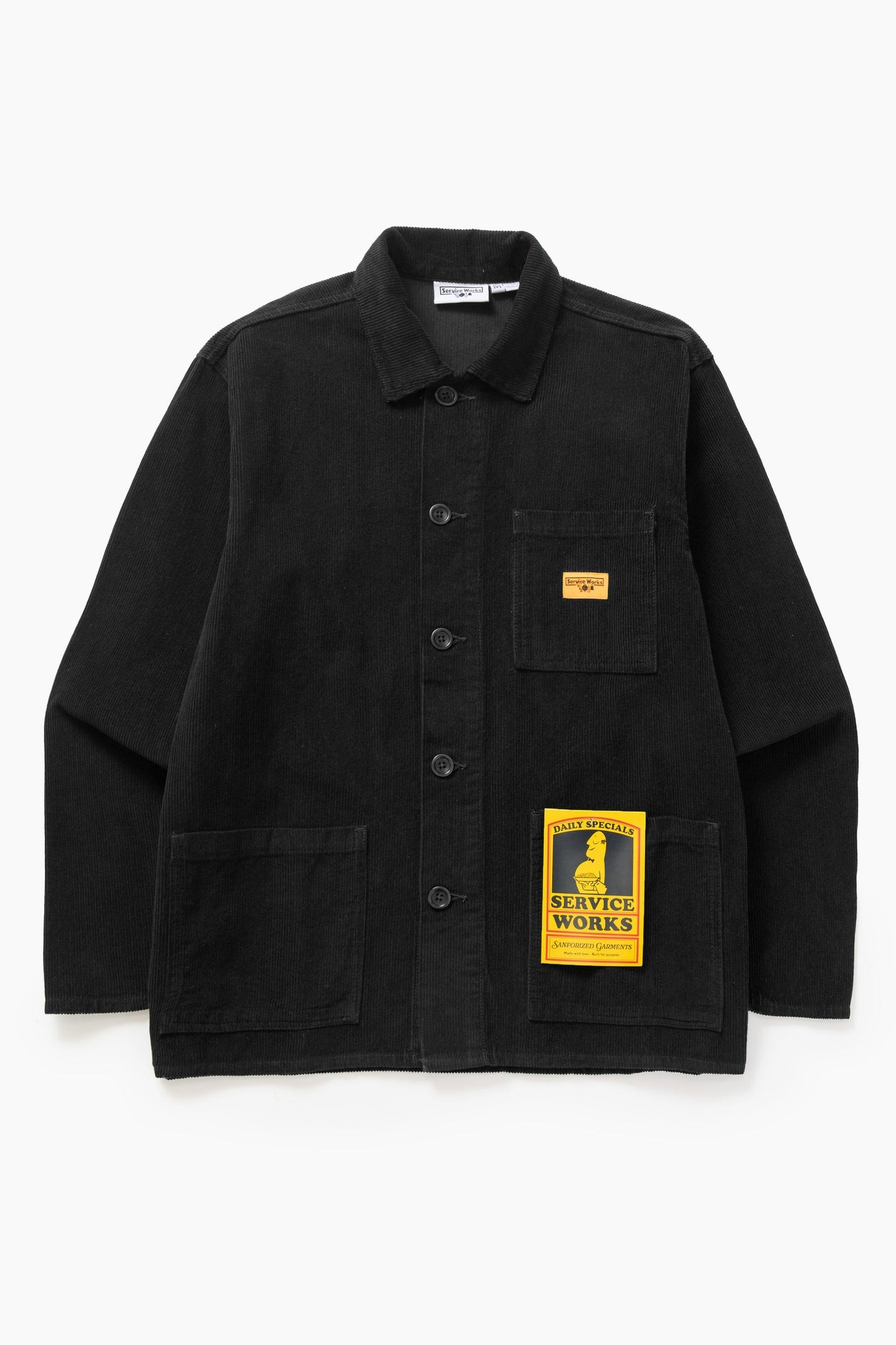 Service Works Corduroy Chore Shirt Zwart Heren