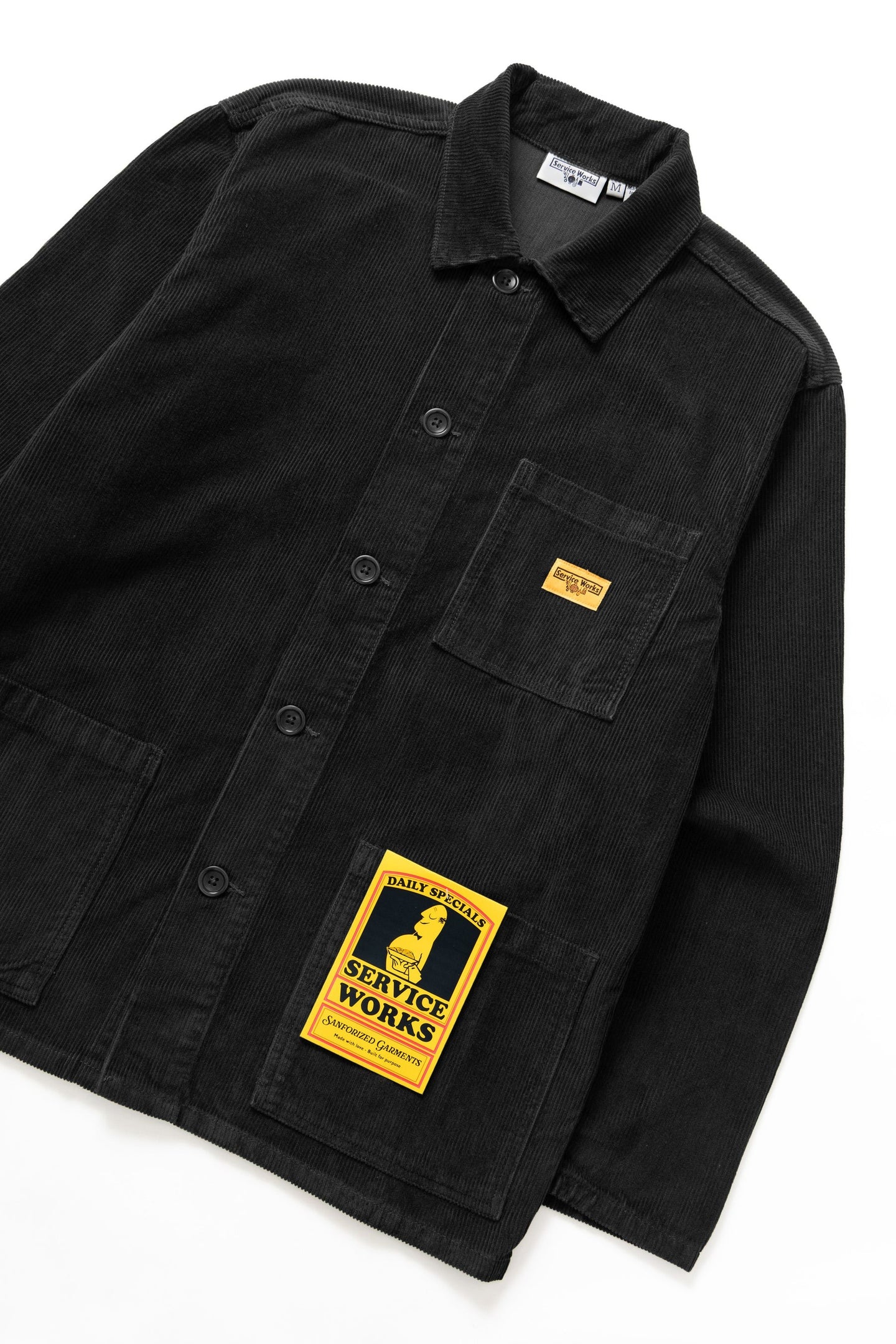 Service Works Corduroy Chore Shirt Zwart Heren