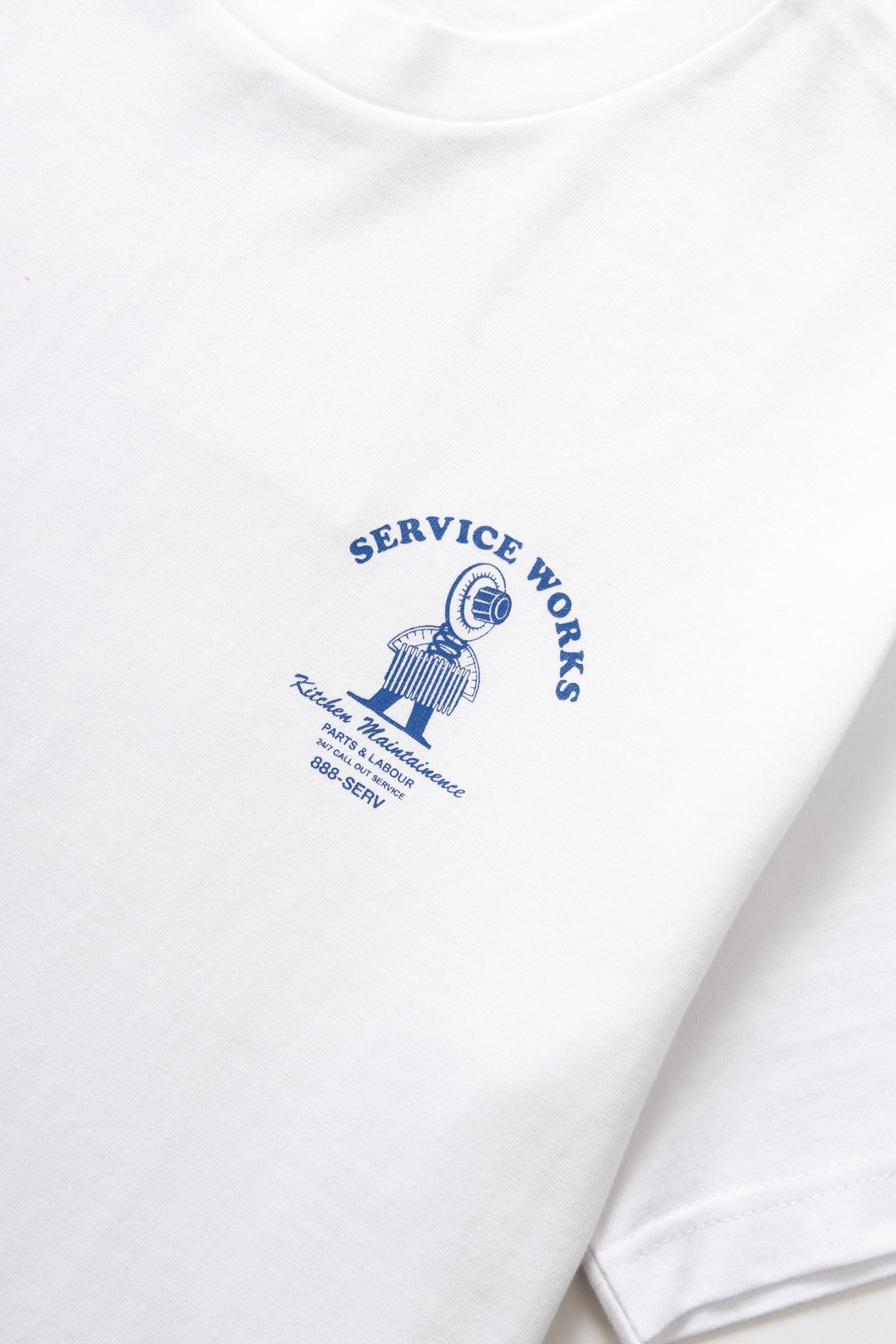 Service Works Maintenance Tee Wit Heren