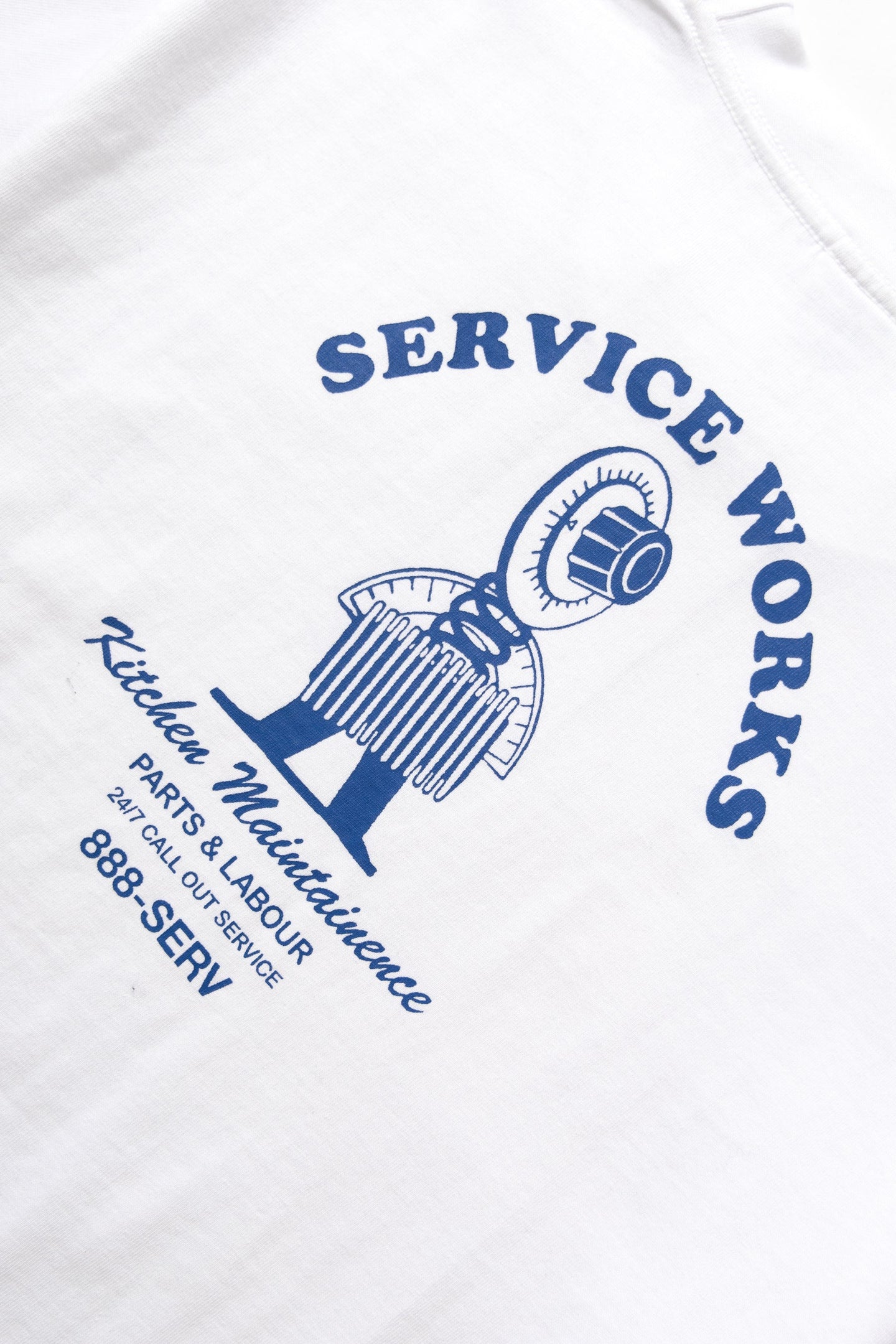Service Works Maintenance Tee Wit Heren