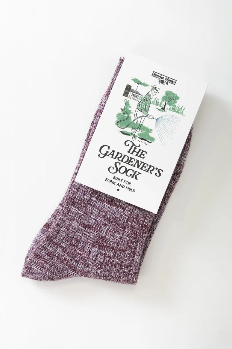 Service Works The Gardeners Socks Donkerrood Heren