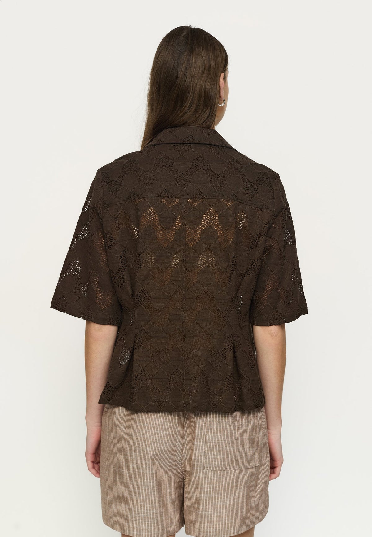Soft Rebels Adalea Shirt Donkerbruin Dames