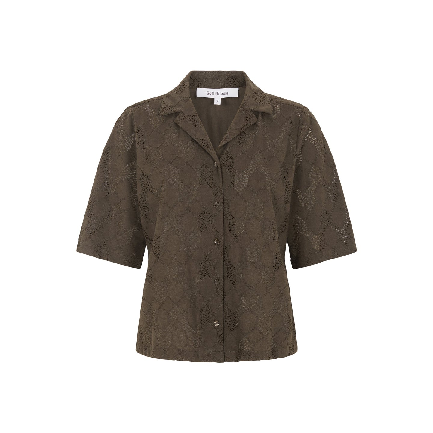 Soft Rebels Adalea Shirt Donkerbruin Dames