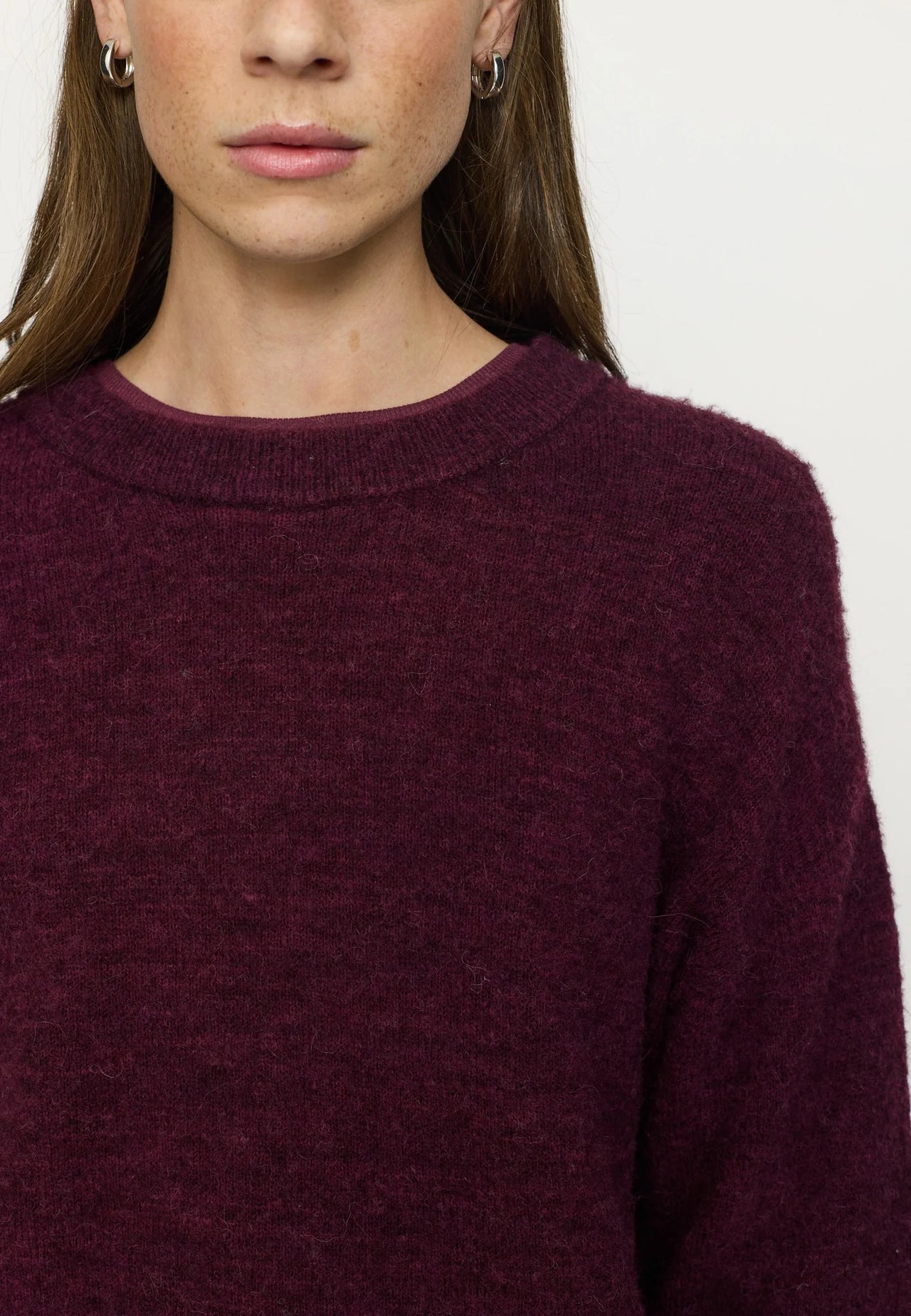 Soft Rebels Alisson Knit Donkerrood Dames