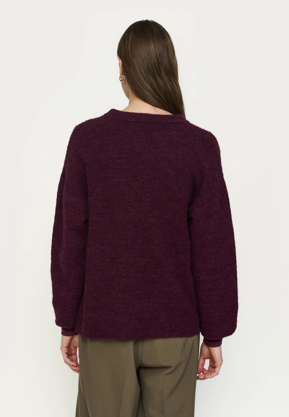 Soft Rebels Alisson Knit Donkerrood Dames