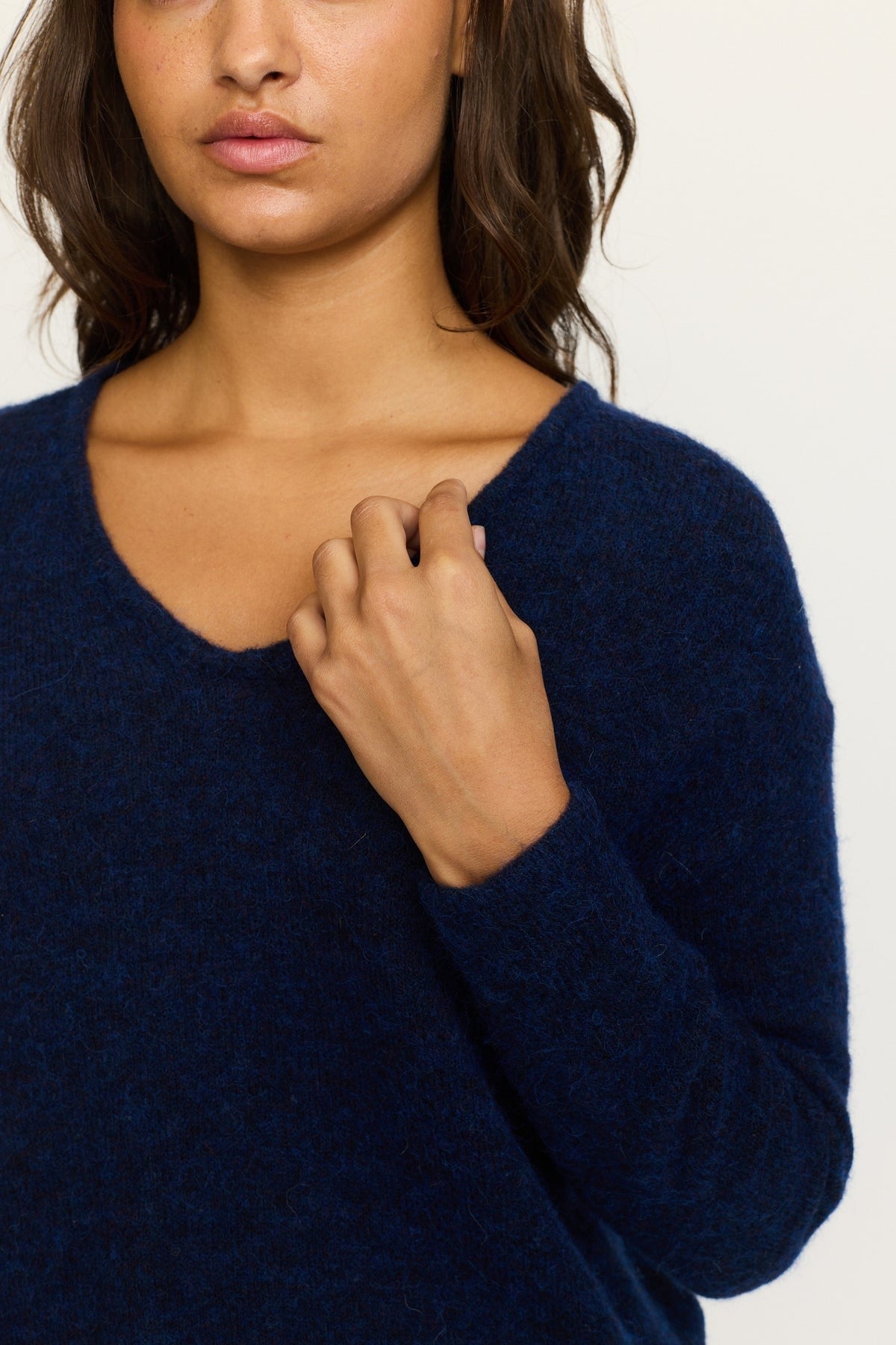 Soft Rebels Alisson Vneck Knit Donkerblauw Dames