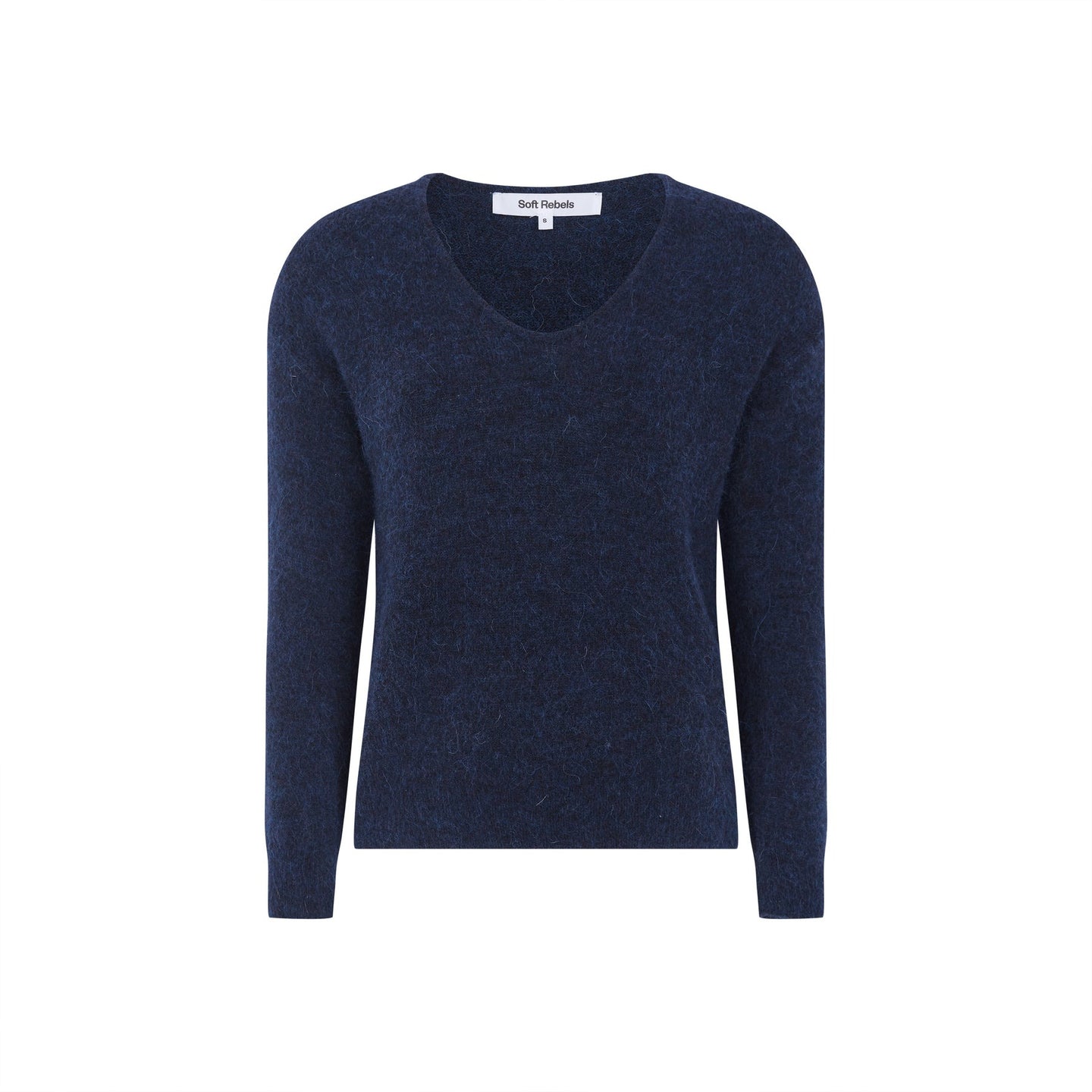 Soft Rebels Alisson Vneck Knit Donkerblauw Dames