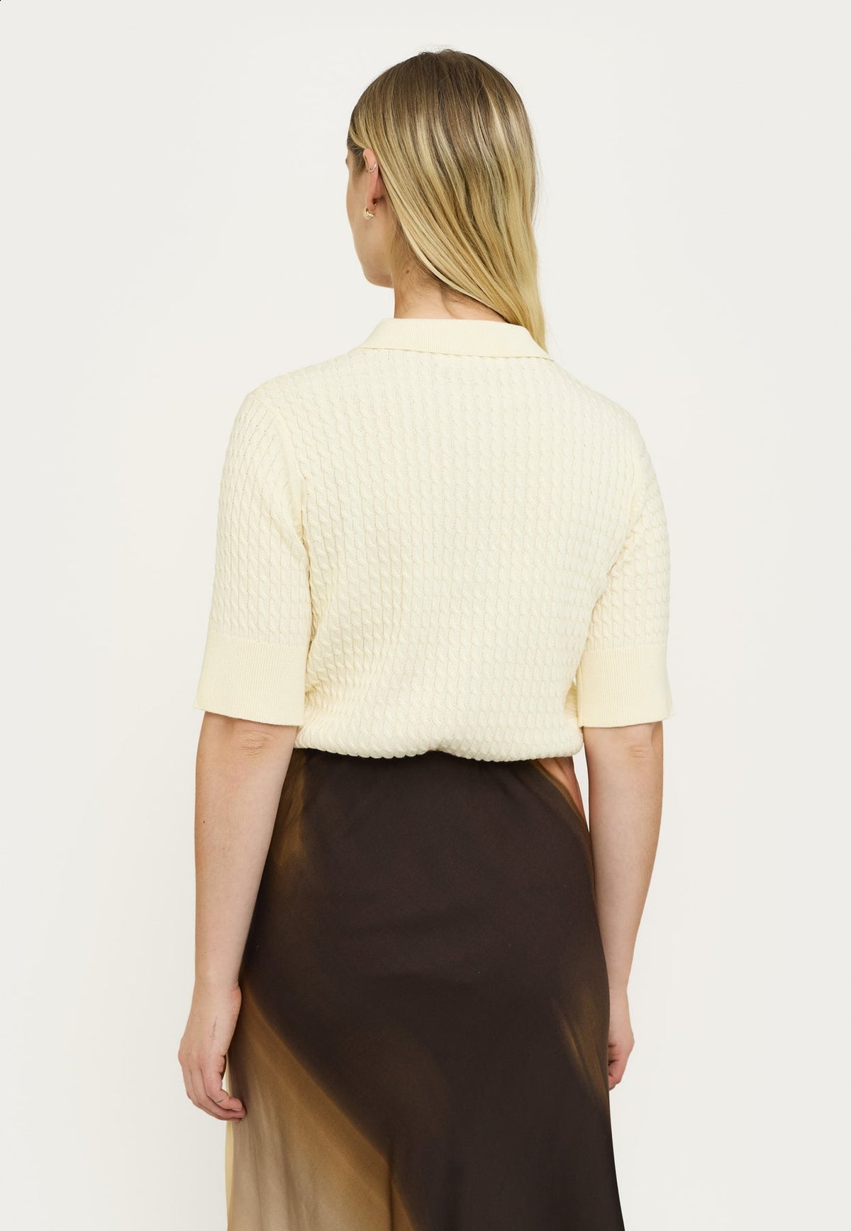 Soft Rebels Beth Polo Knit Wit Dames