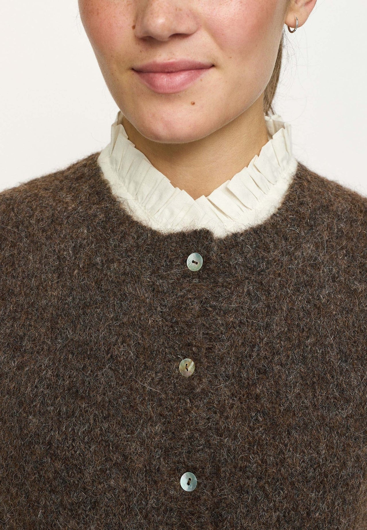 Soft Rebels Camilla Vest Knit Donkerbruin Dames