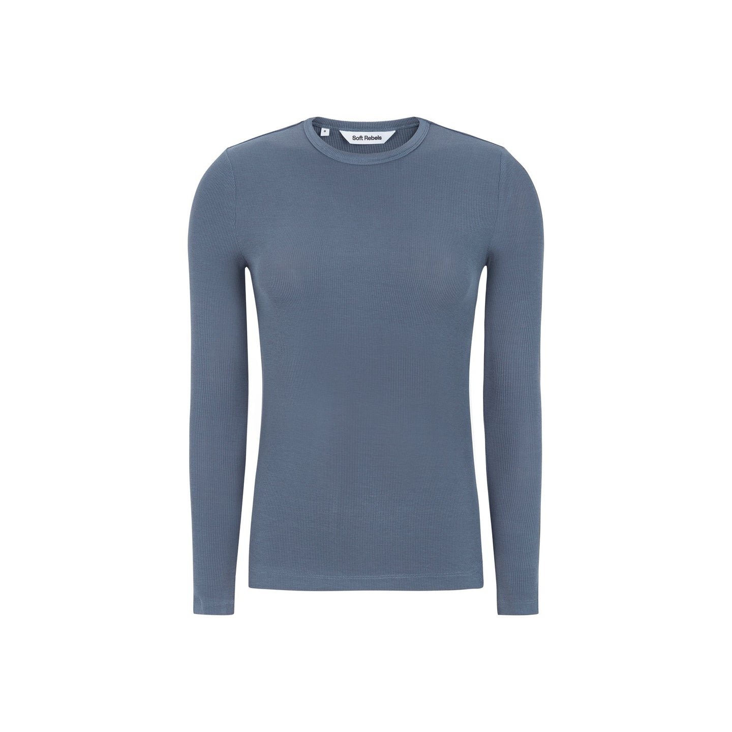 Soft Rebels Fenja Ls O-neck Top Blauw Dames