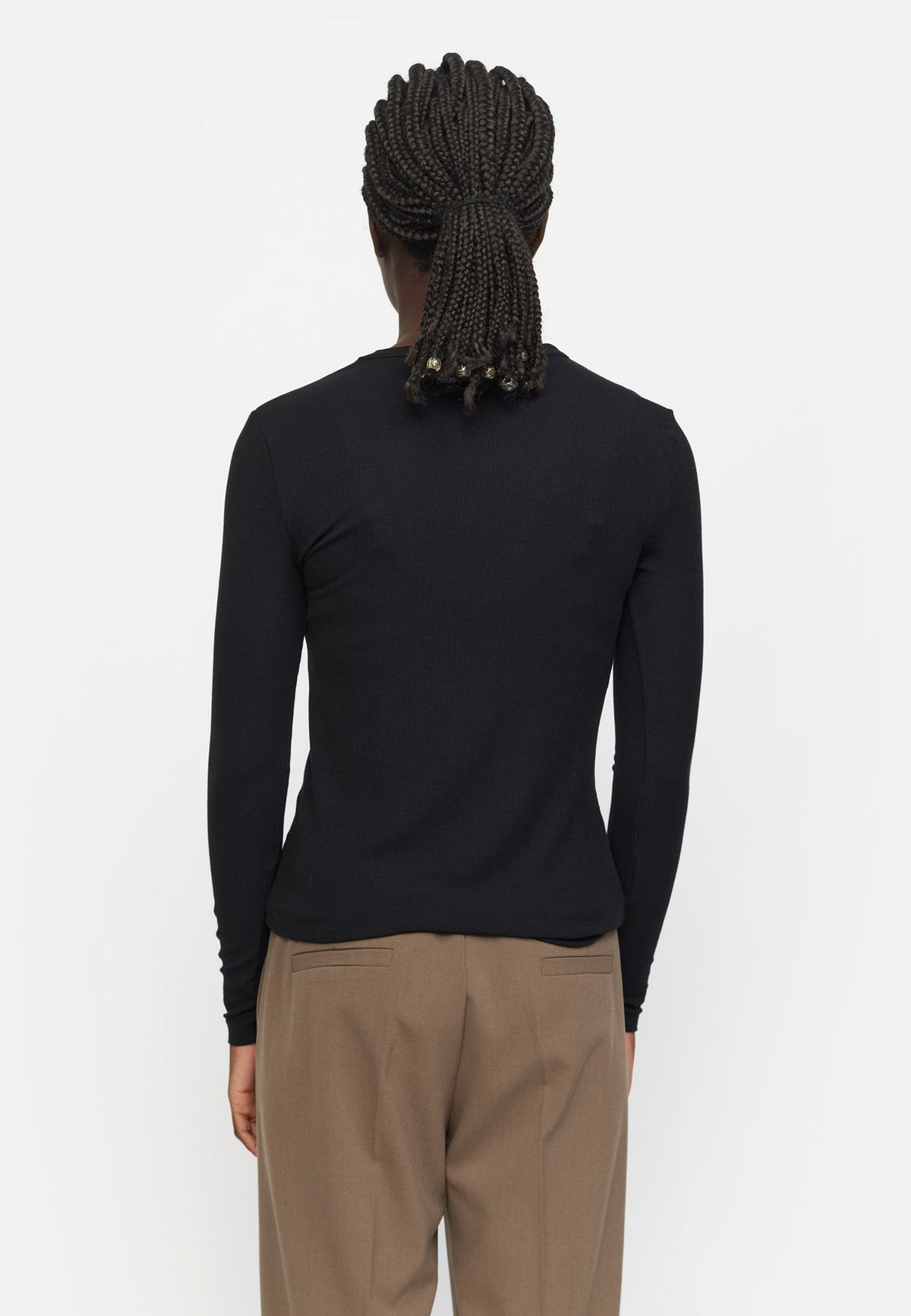 Soft Rebels Fenja Ls O-neck Top Zwart Dames