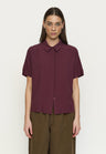 Soft Rebels Freedom Ss Shirt Donkerrood Dames