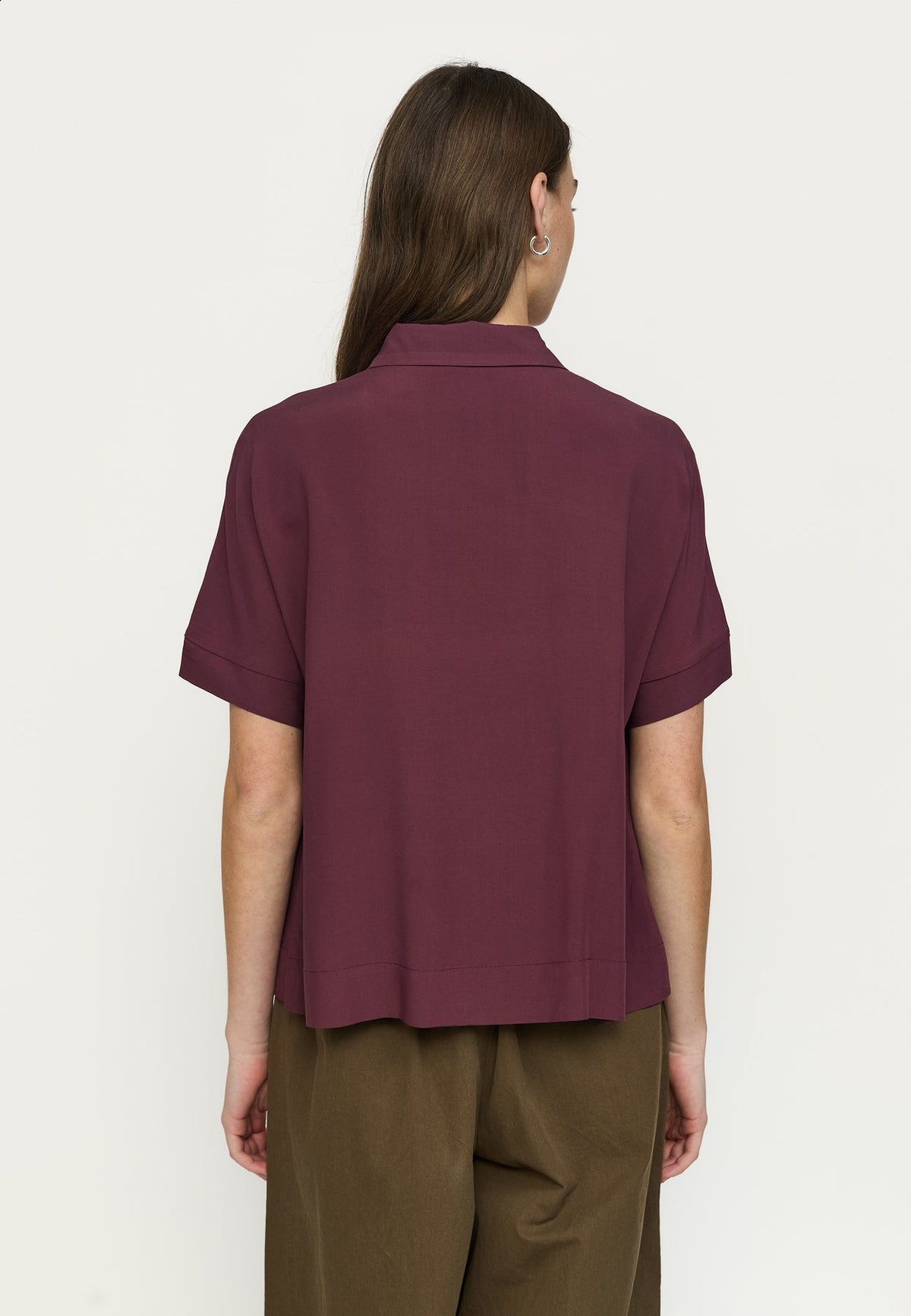 Soft Rebels Freedom Ss Shirt Donkerrood Dames