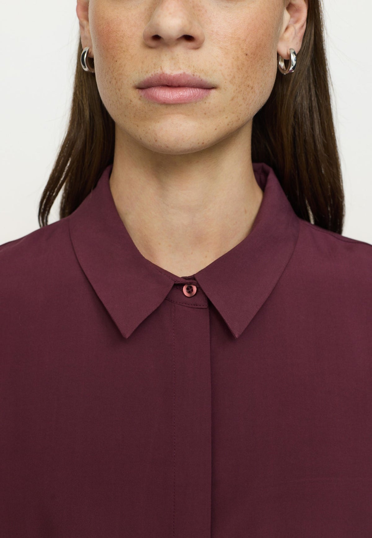 Soft Rebels Freedom Ss Shirt Donkerrood Dames