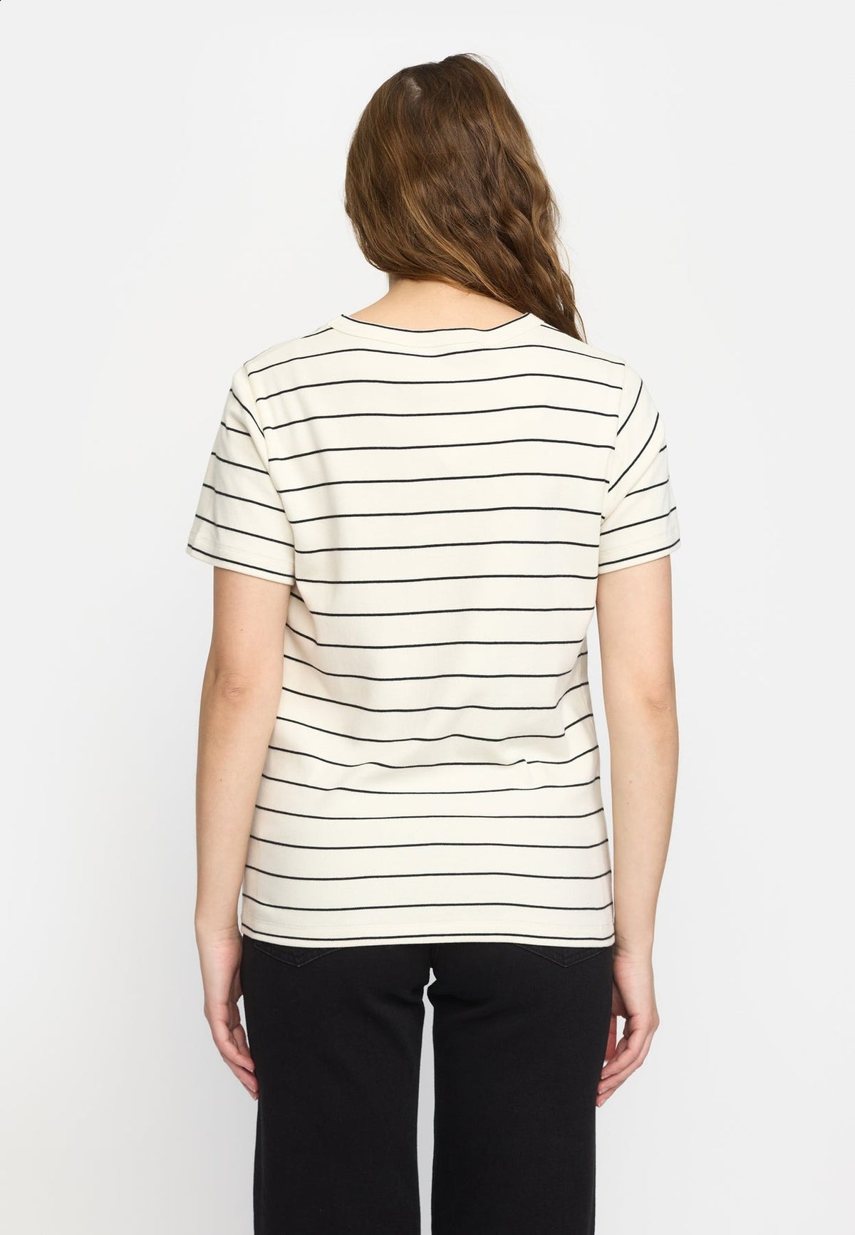 Soft Rebels Hella Stripe T-shirt Wit Dames