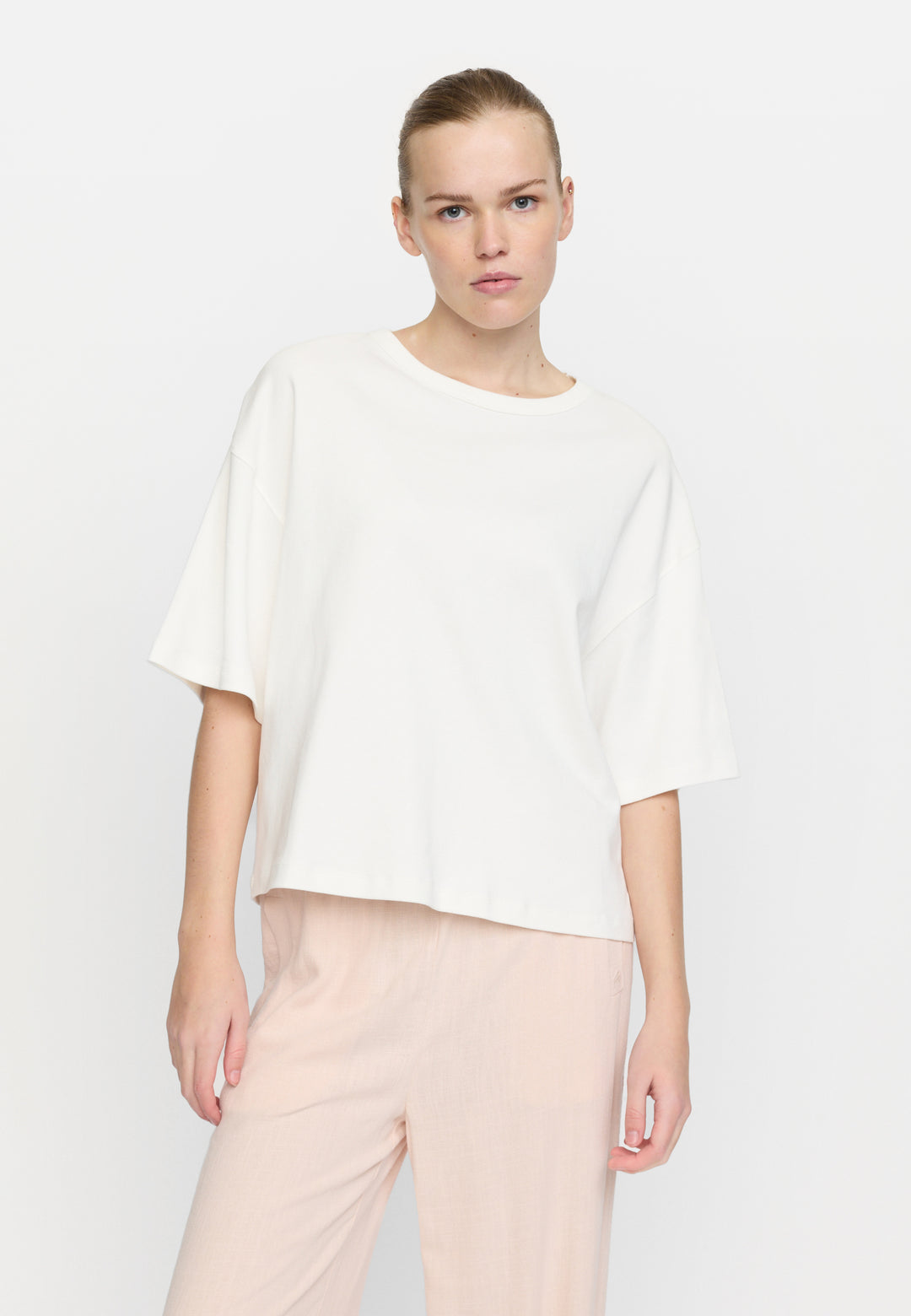 Soft Rebels Hella Wide T-shirt GOTS Wit Dames