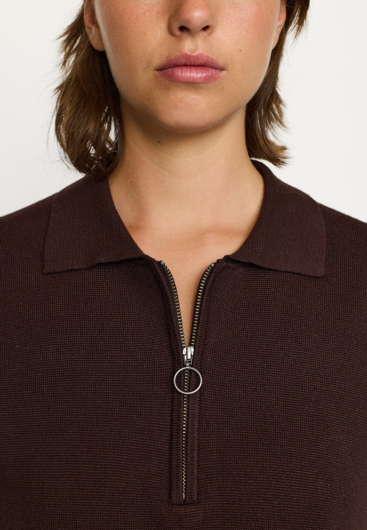 Soft Rebels Henrietta Polo Donkerbruin Dames