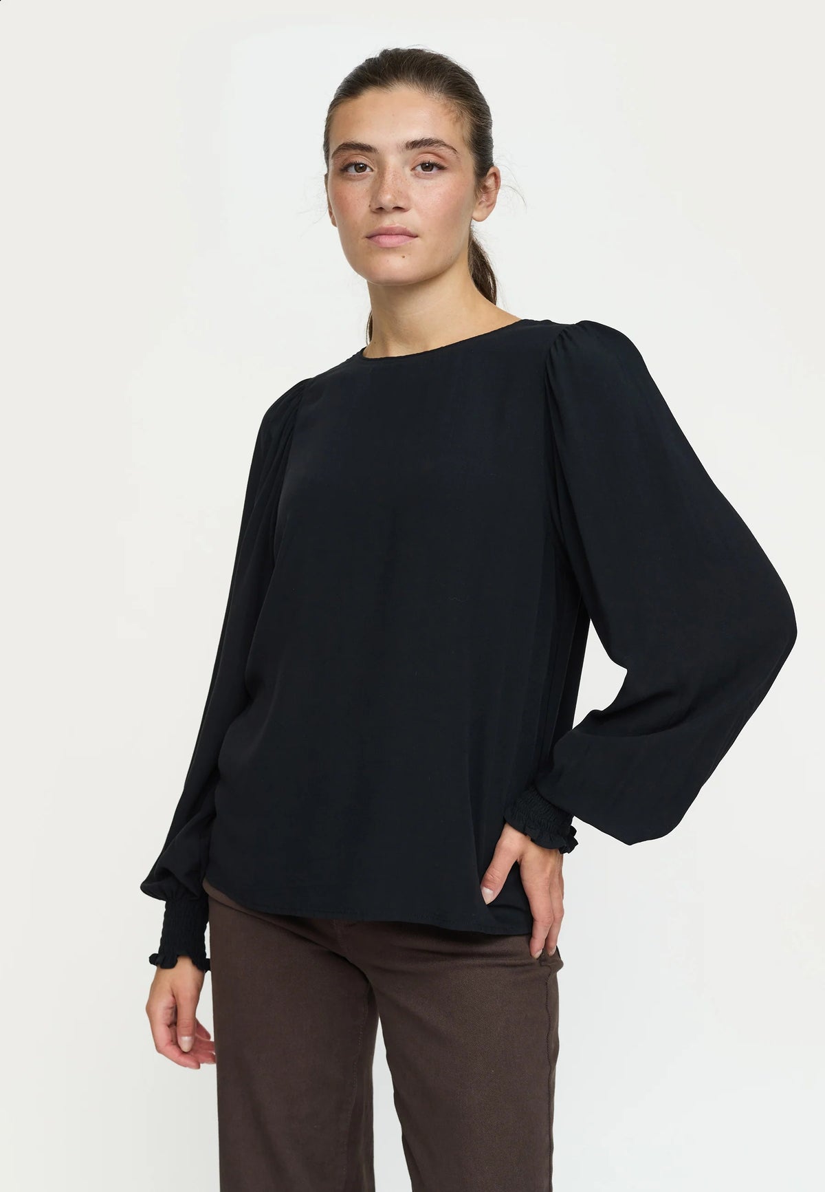 Soft Rebels Maia Blouse Zwart Dames