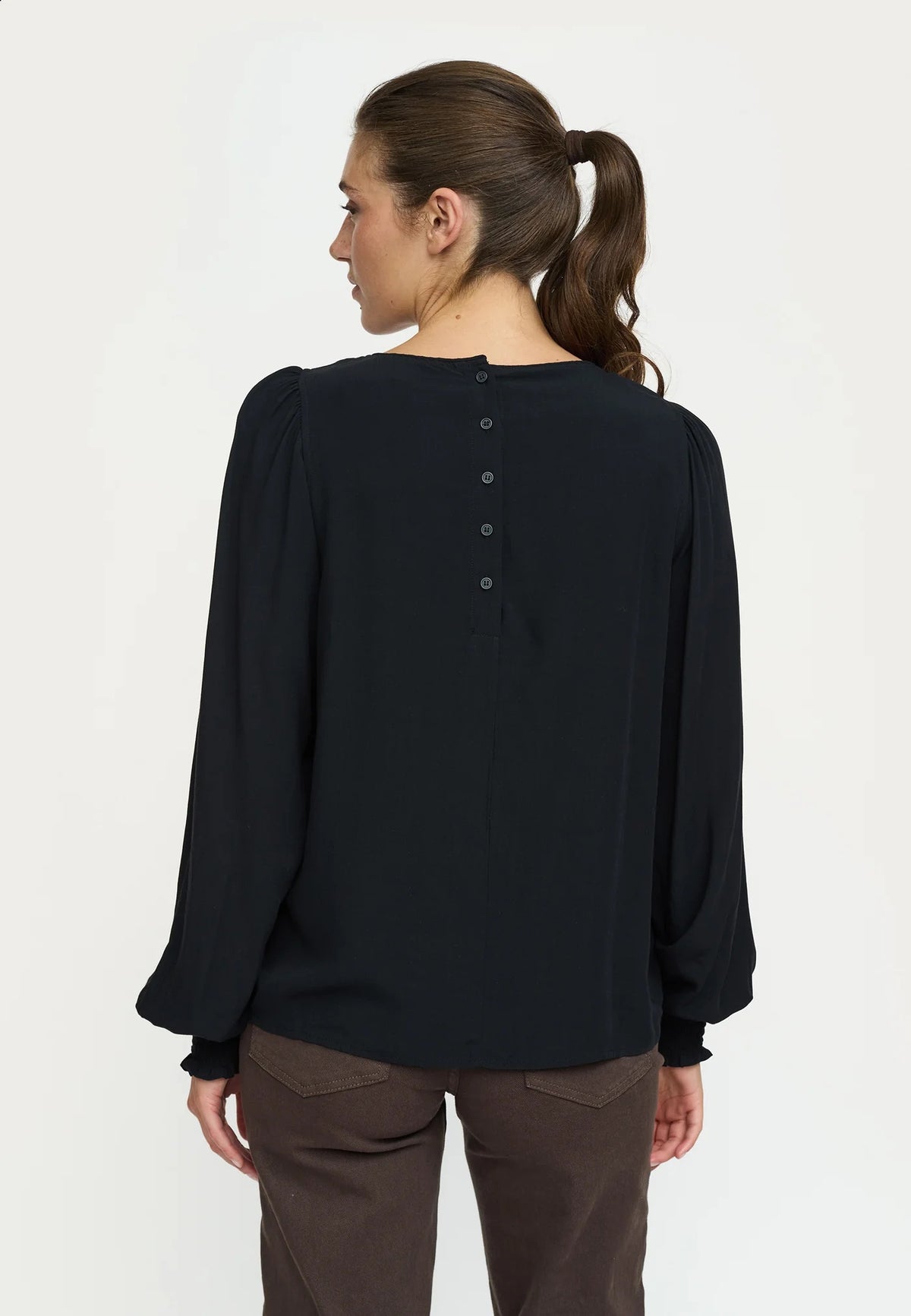 Soft Rebels Maia Blouse Zwart Dames
