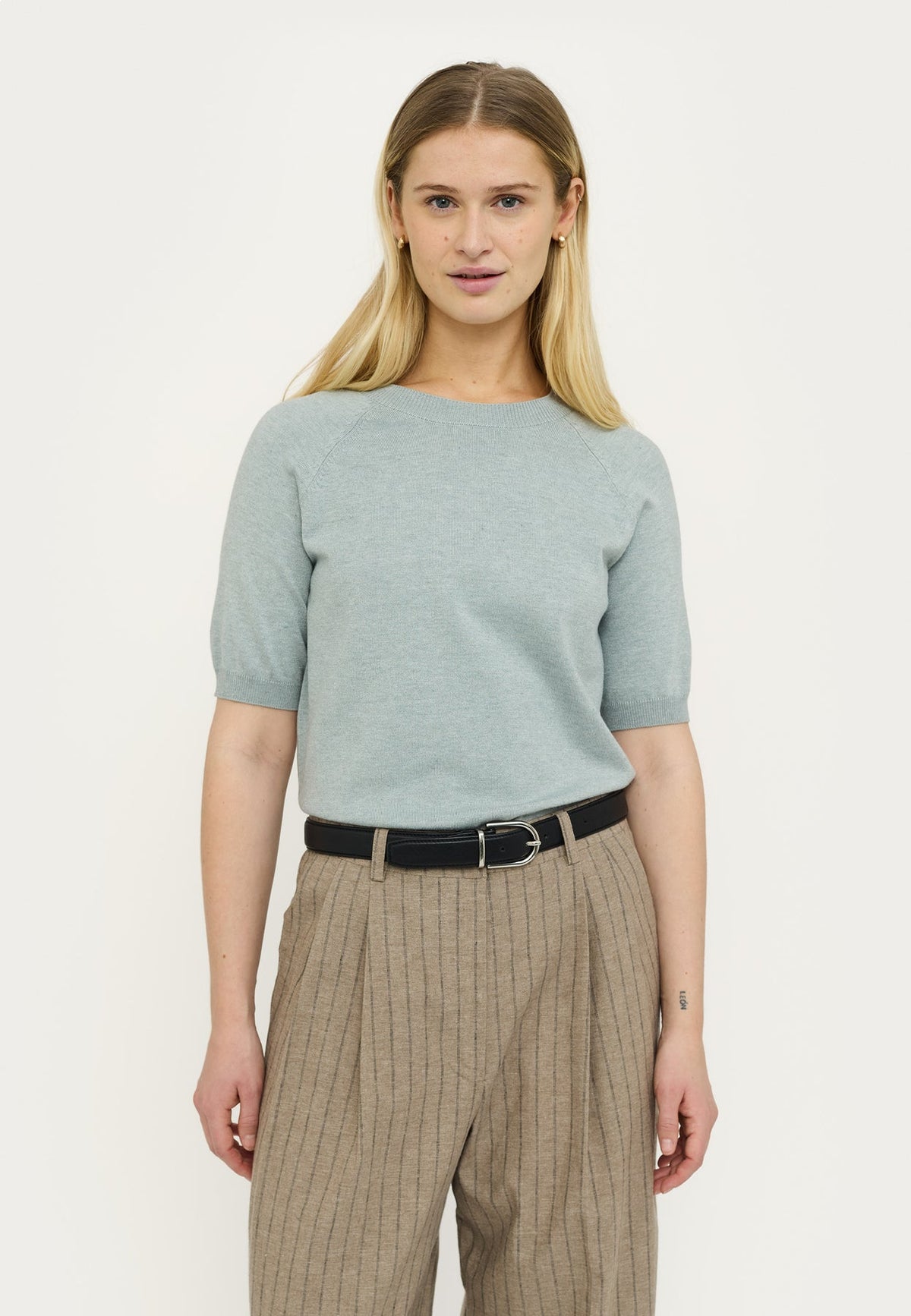 Soft Rebels Marla Ss Knit Groen Dames