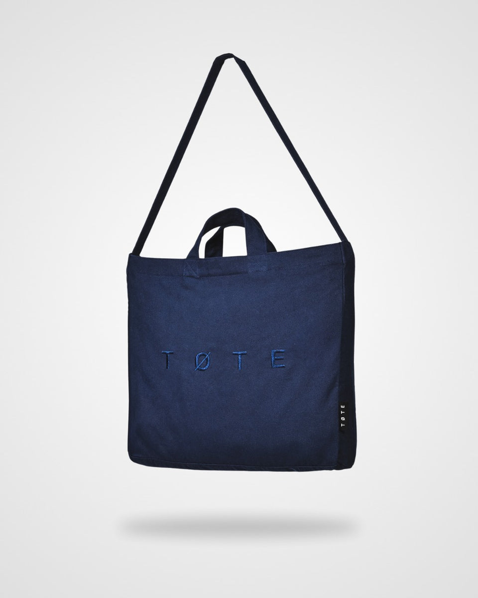 TOTE Tote Bag - Stitched Donkerblauw Unisex