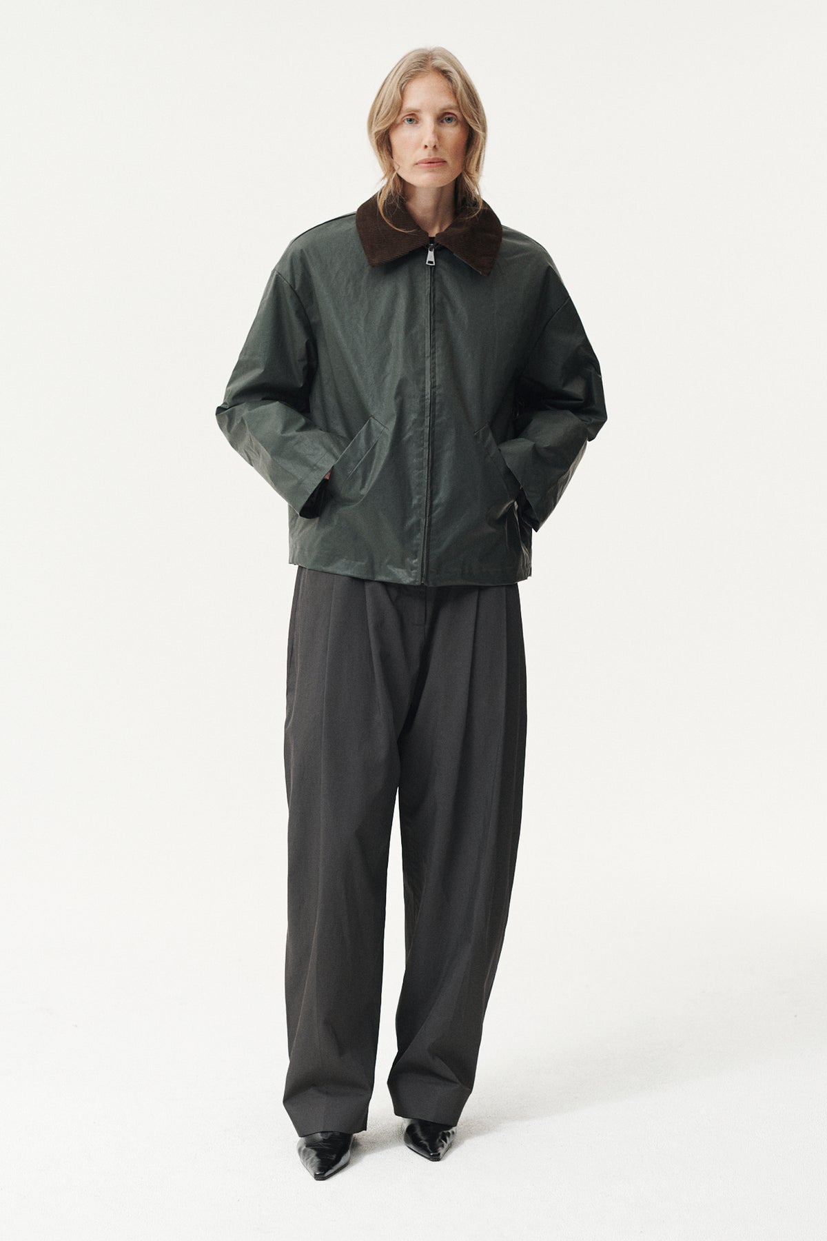 Shirt jacket waxed