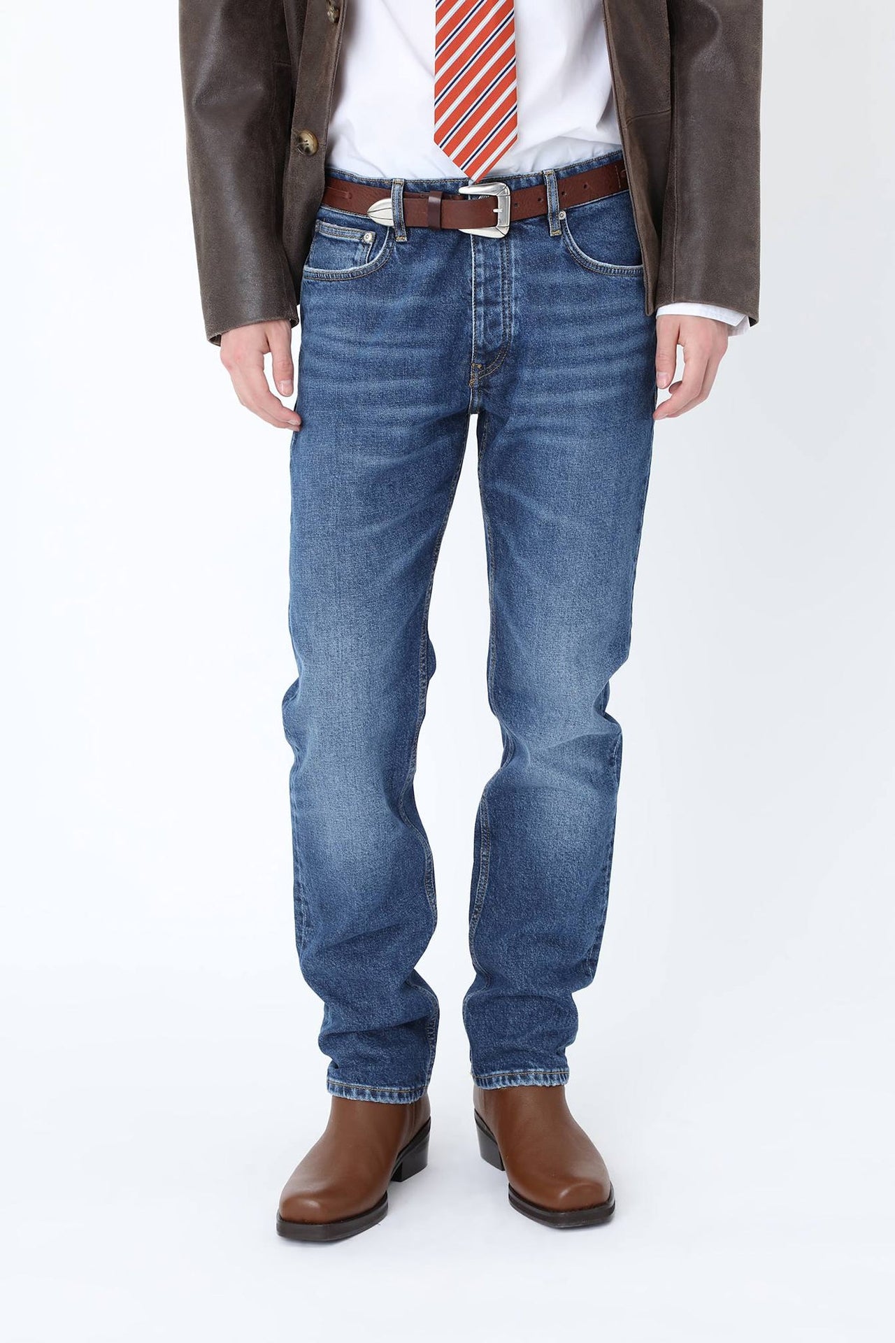 WonHundred Archer Tapered Jeans Donkerblauw Heren