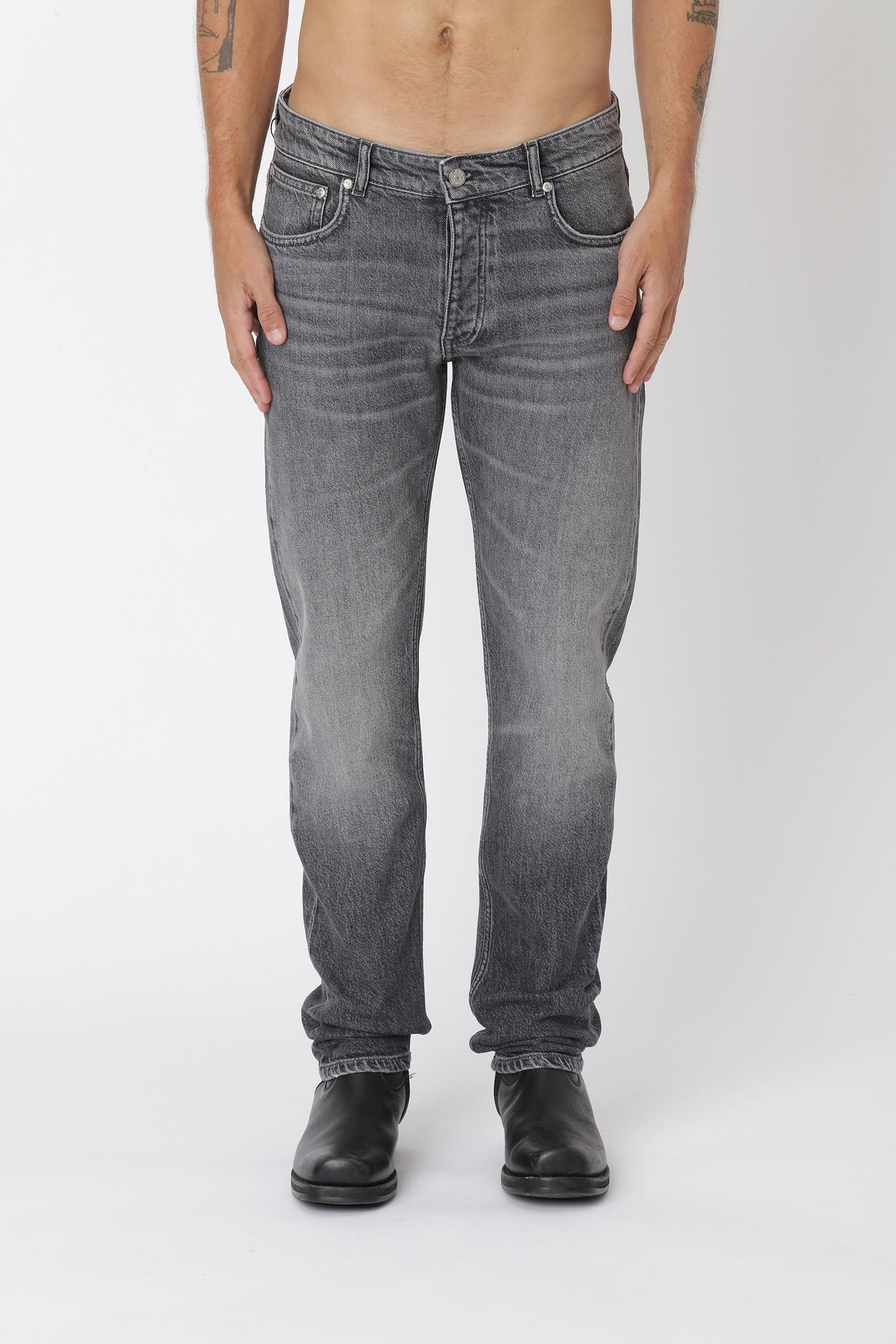 WonHundred Archer Tapered Jeans Grijs Heren