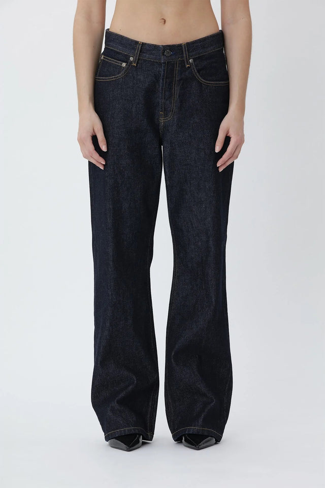 WonHundred Baggy Jeans Donkerblauw Dames