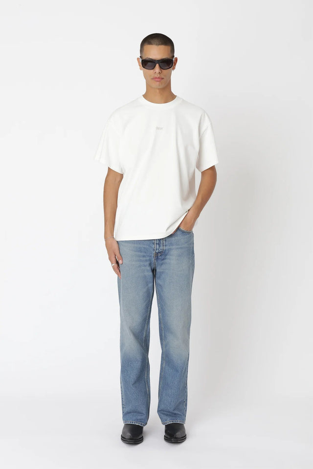 WonHundred Staff Boxy Tee Wit Heren