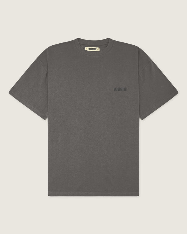Woodbird Baine Base Tee Donkergrijs Heren
