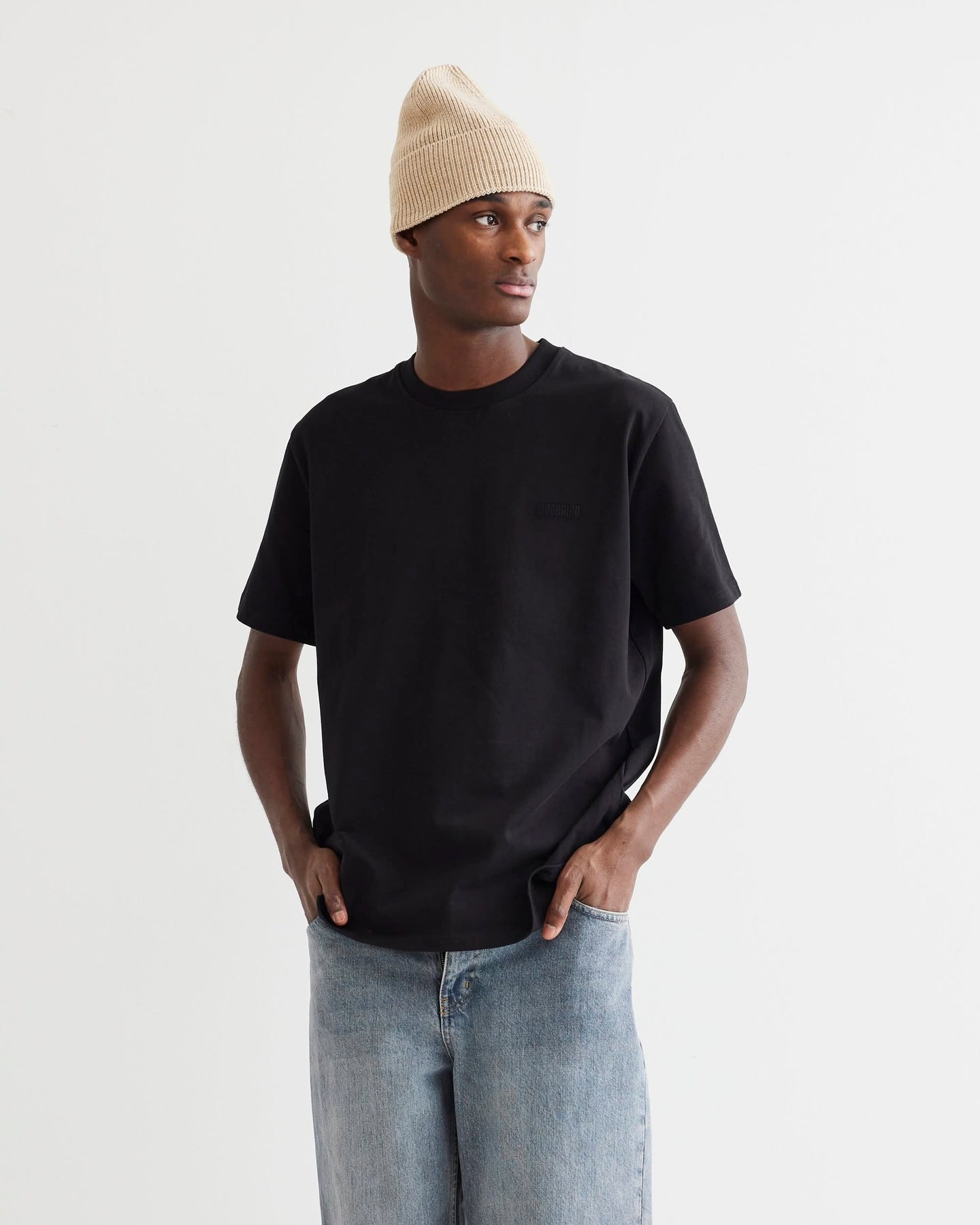 Woodbird Baine Base Tee Zwart Heren