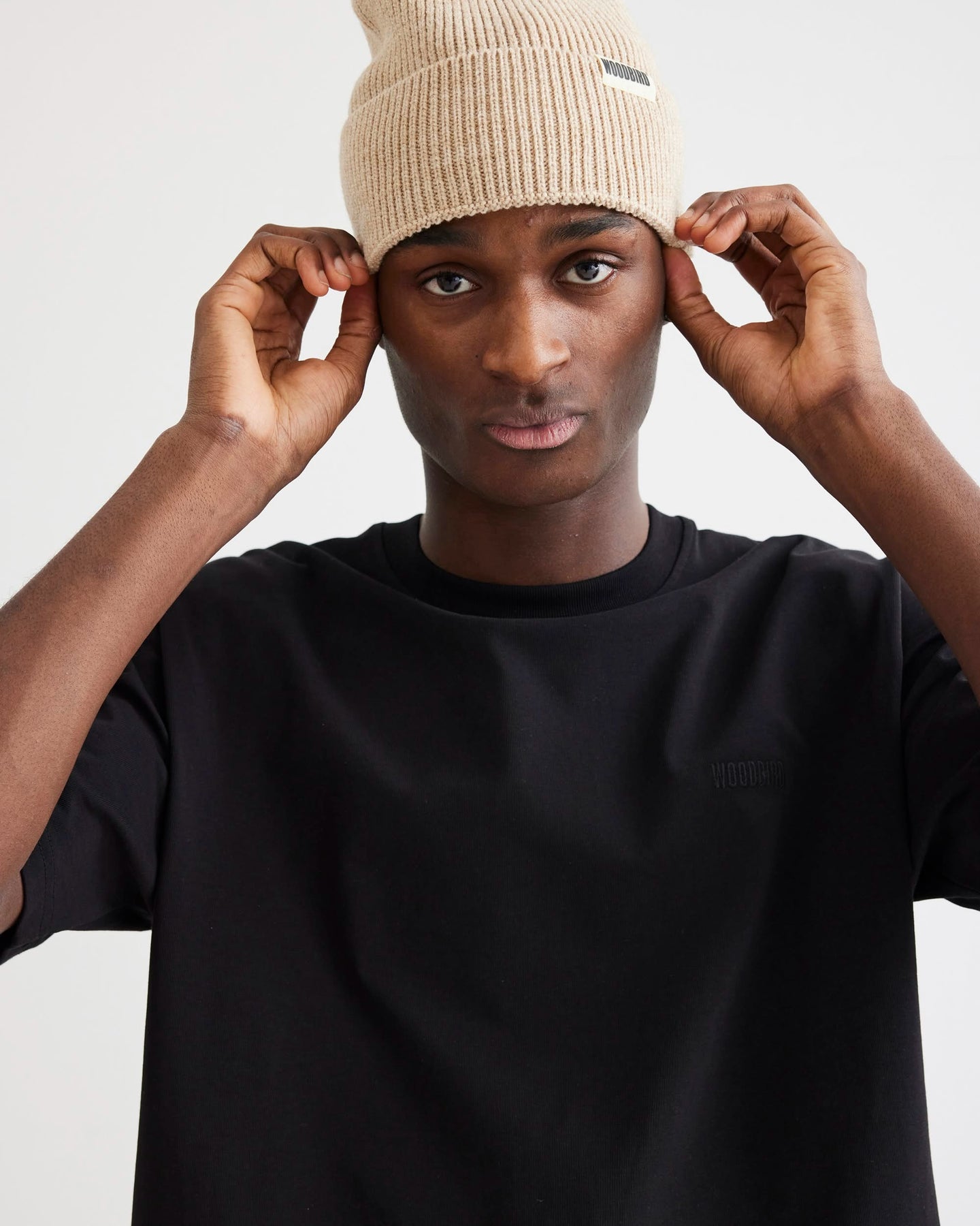 Woodbird Baine Base Tee Zwart Heren