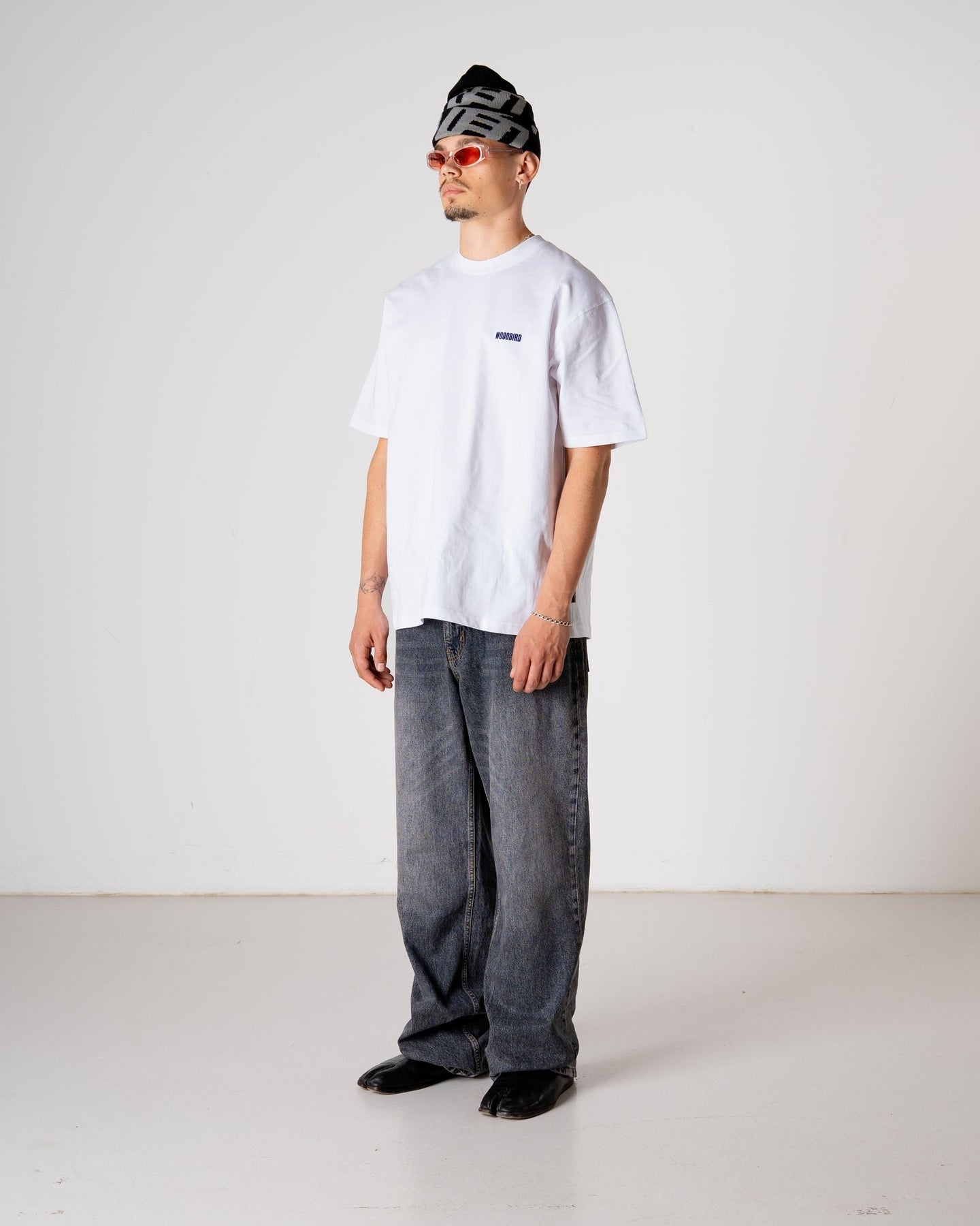 Woodbird Baine Koi Tee Wit Heren