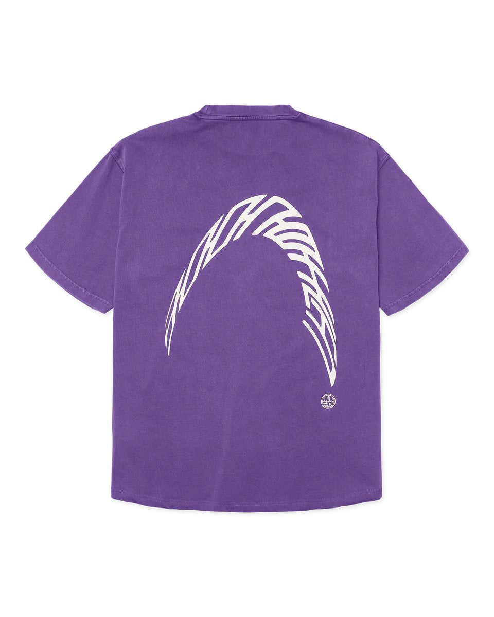 Woodbird Baine Warp Tee Paars Heren