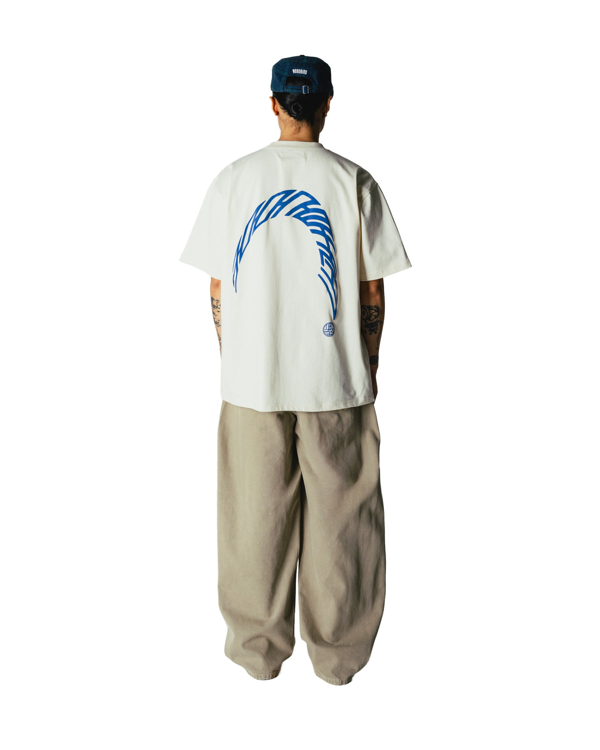 Woodbird Baine Warp Tee Wit Heren