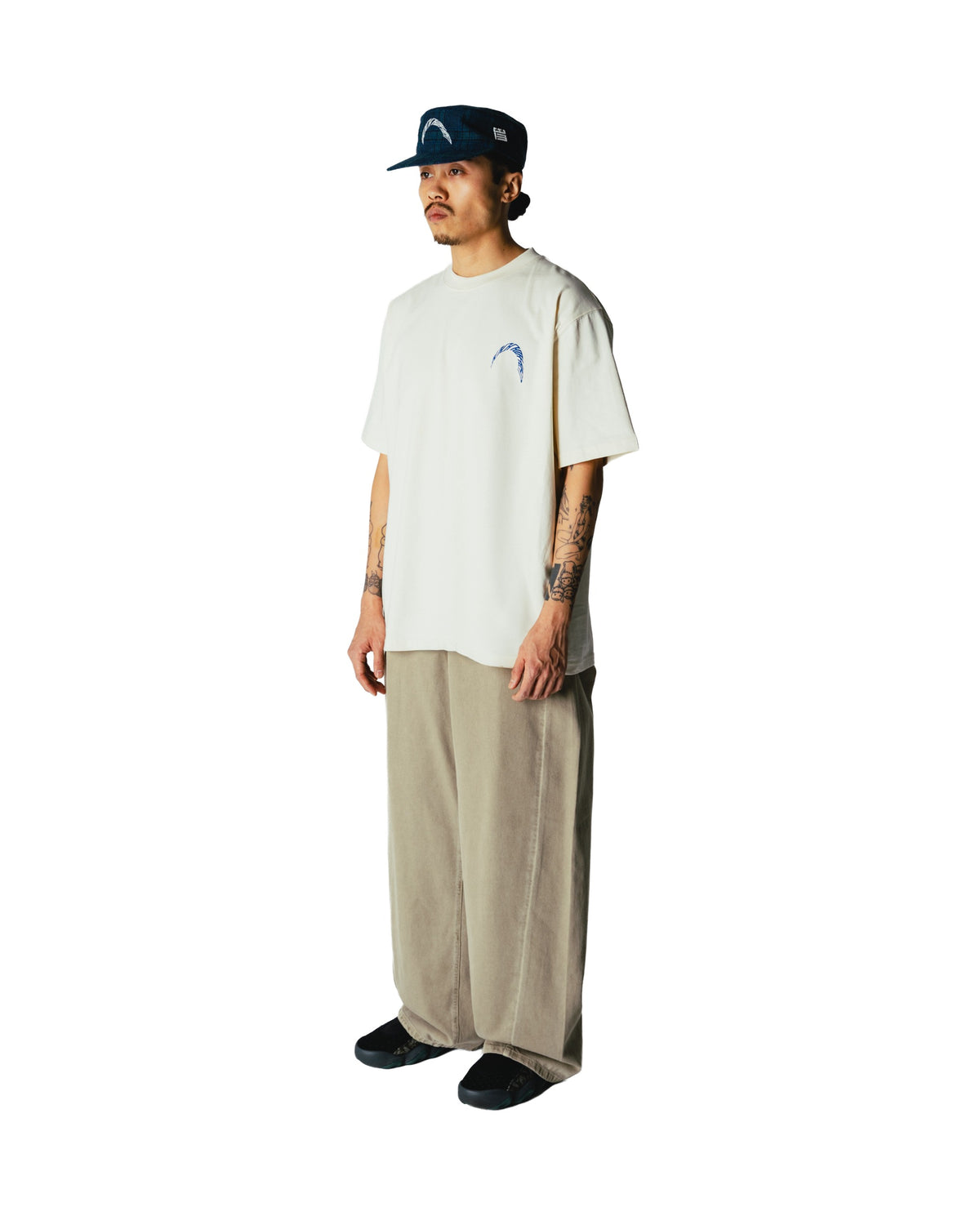 Woodbird Baine Warp Tee Wit Heren