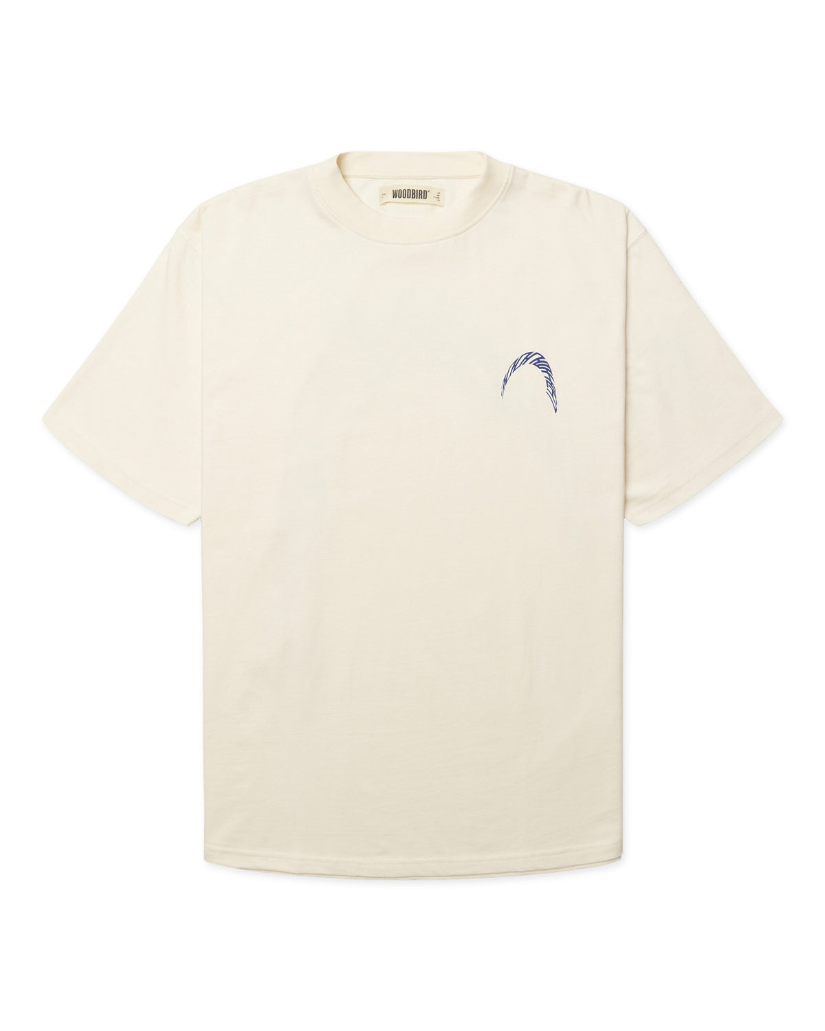 Woodbird Baine Warp Tee Wit Heren
