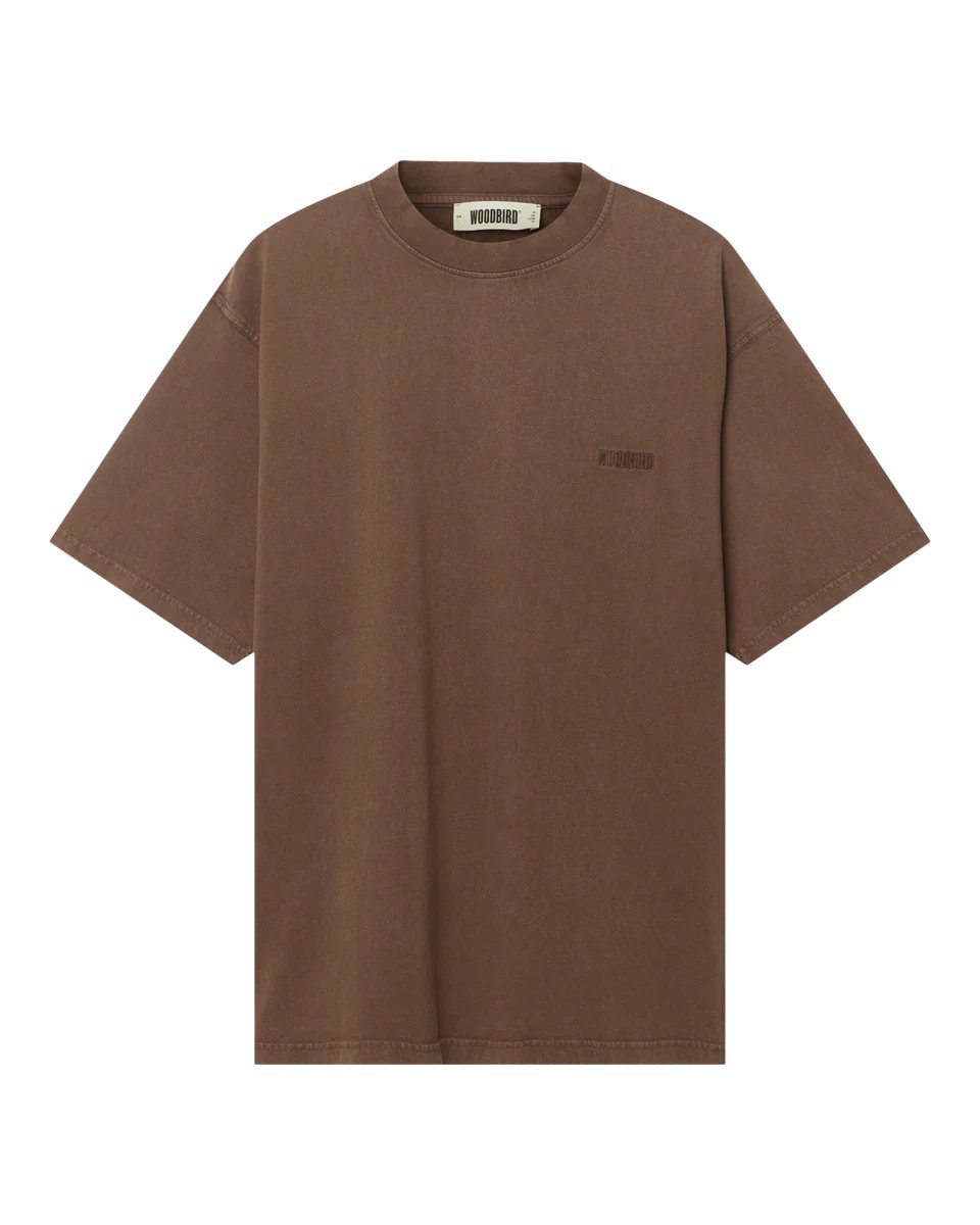 Woodbird Baine Washed Tee Brui