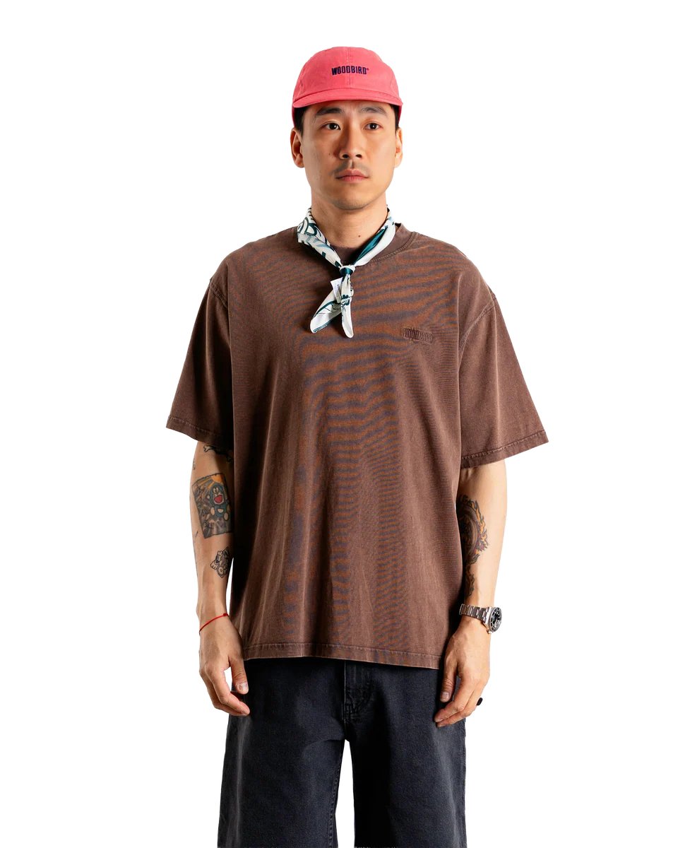Woodbird Baine Washed Tee Brui