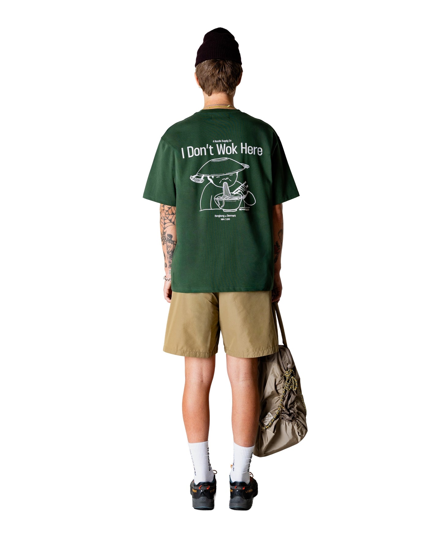 Woodbird Baine Wok Tee Groen Heren