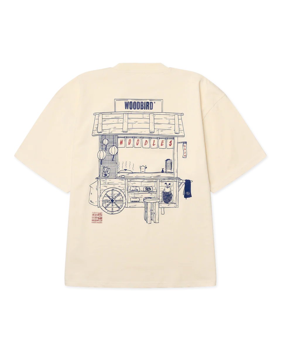 Woodbird Beam Cart Tee Wit Heren