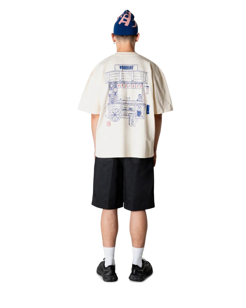 Woodbird Beam Cart Tee Wit Heren