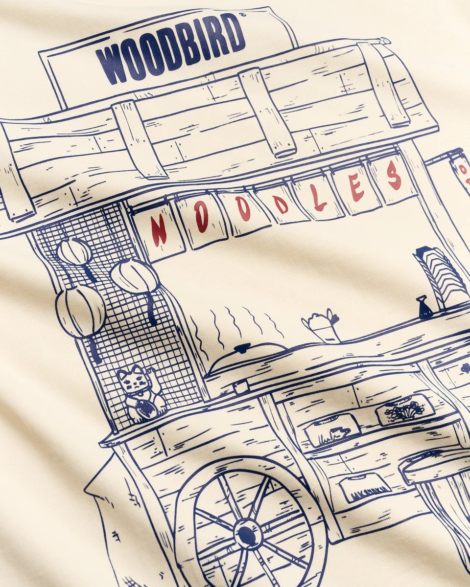 Woodbird Beam Cart Tee Wit Heren