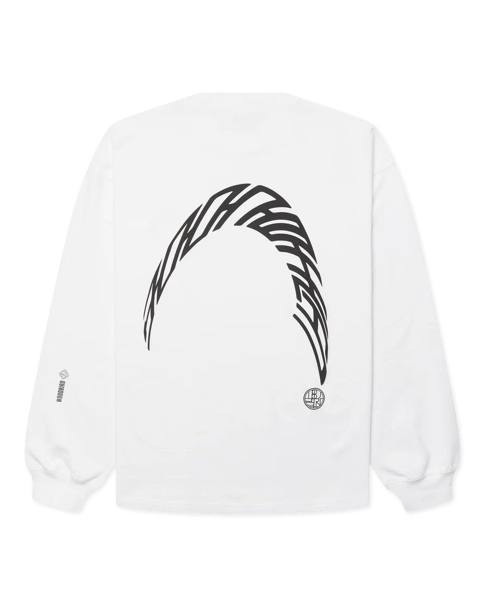 Woodbird Beam Ls Warp Tee Wit Heren