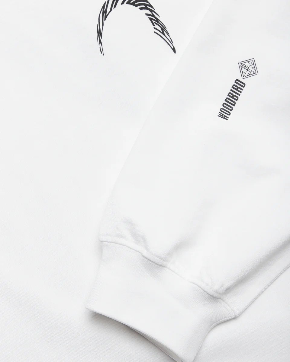 Woodbird Beam Ls Warp Tee Wit Heren